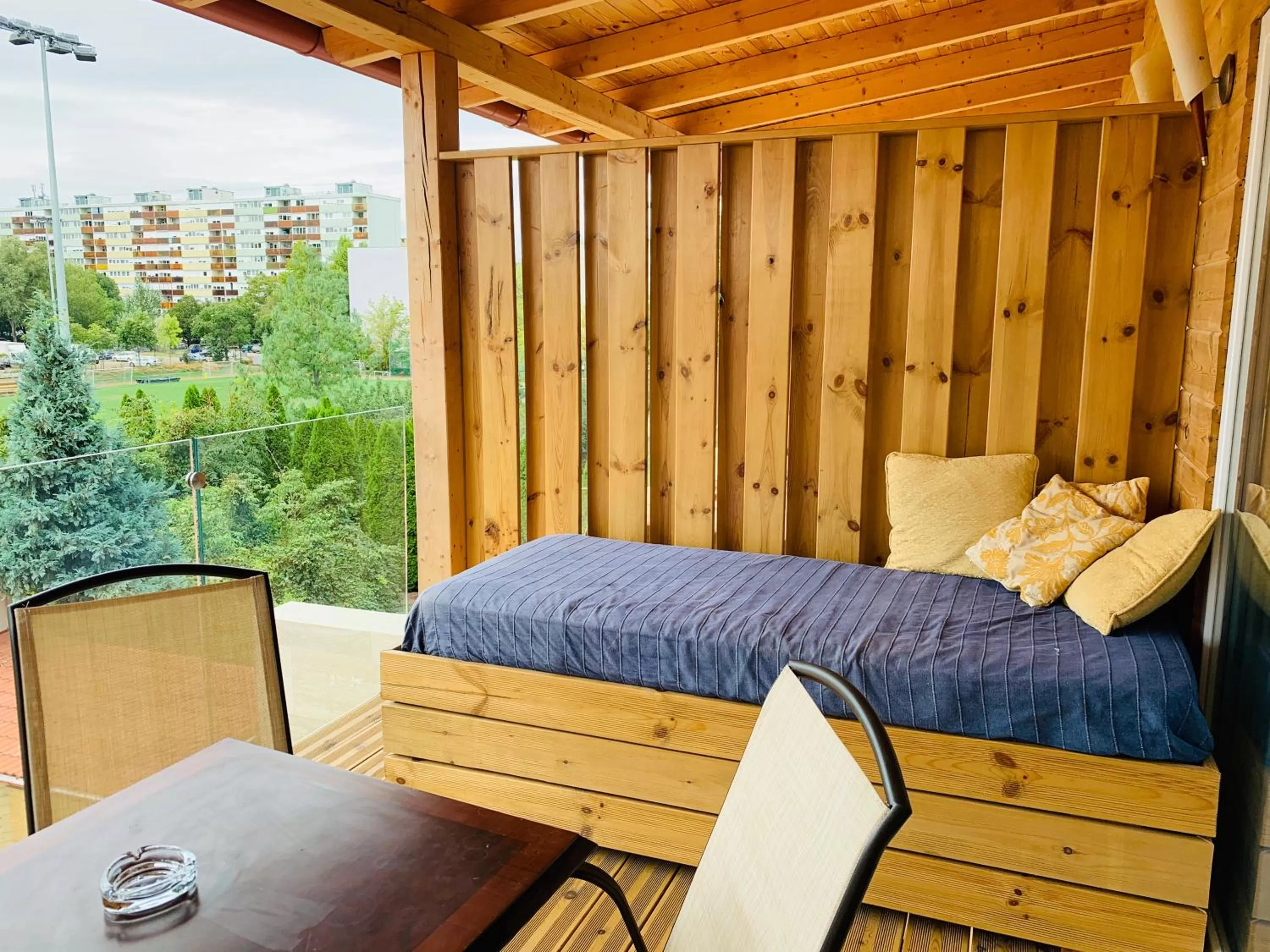 Balcony/Terrace, Bed in Egria Apartments