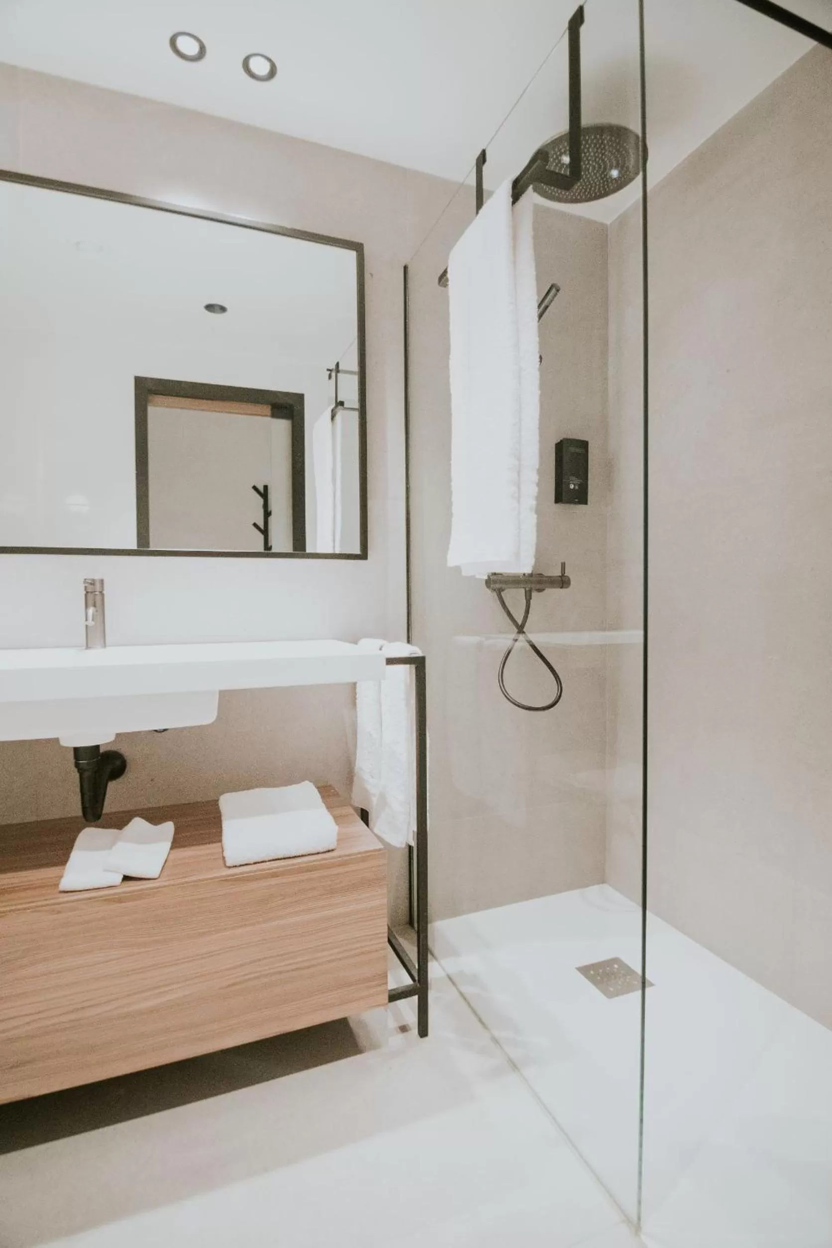 Shower, Bed in Catalina Plaza Hotel Sostenible