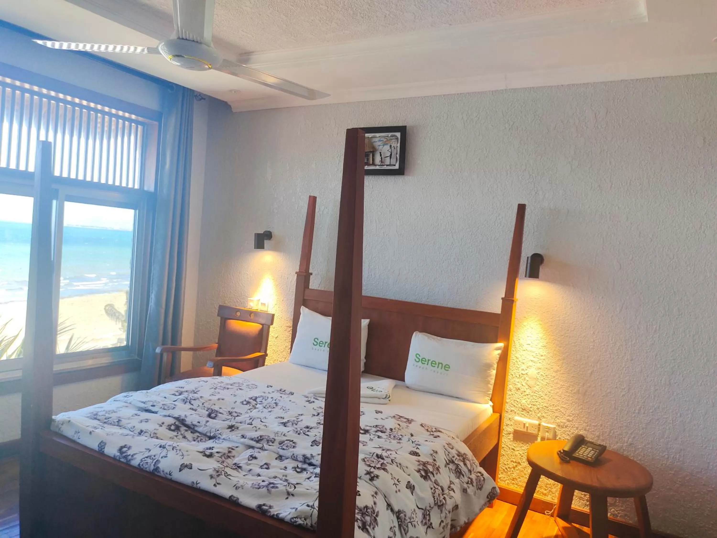 Bed in Serene Beach Resort