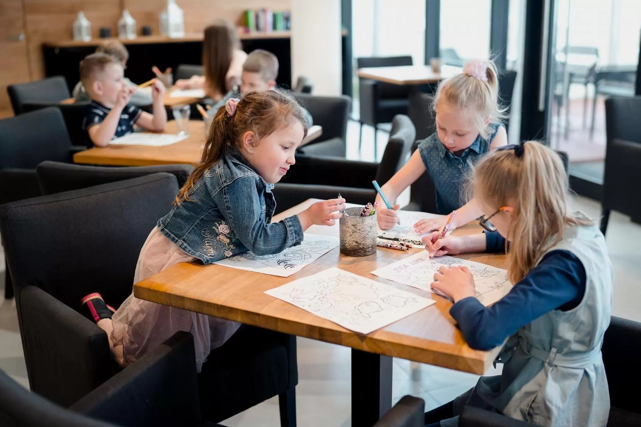 Seating area in Molo Park Mielno