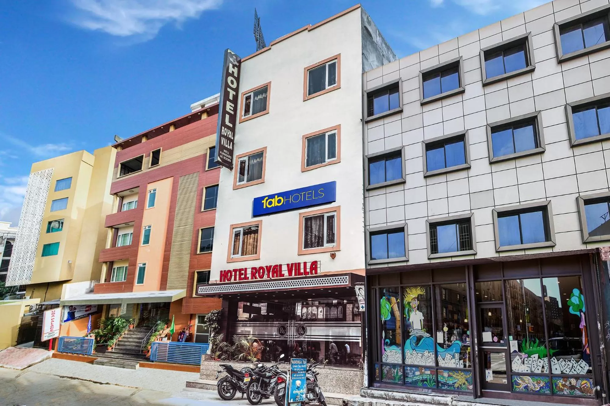 Facade/entrance, Property Building in FabHotel Royal Villa Hussainpura Chowk