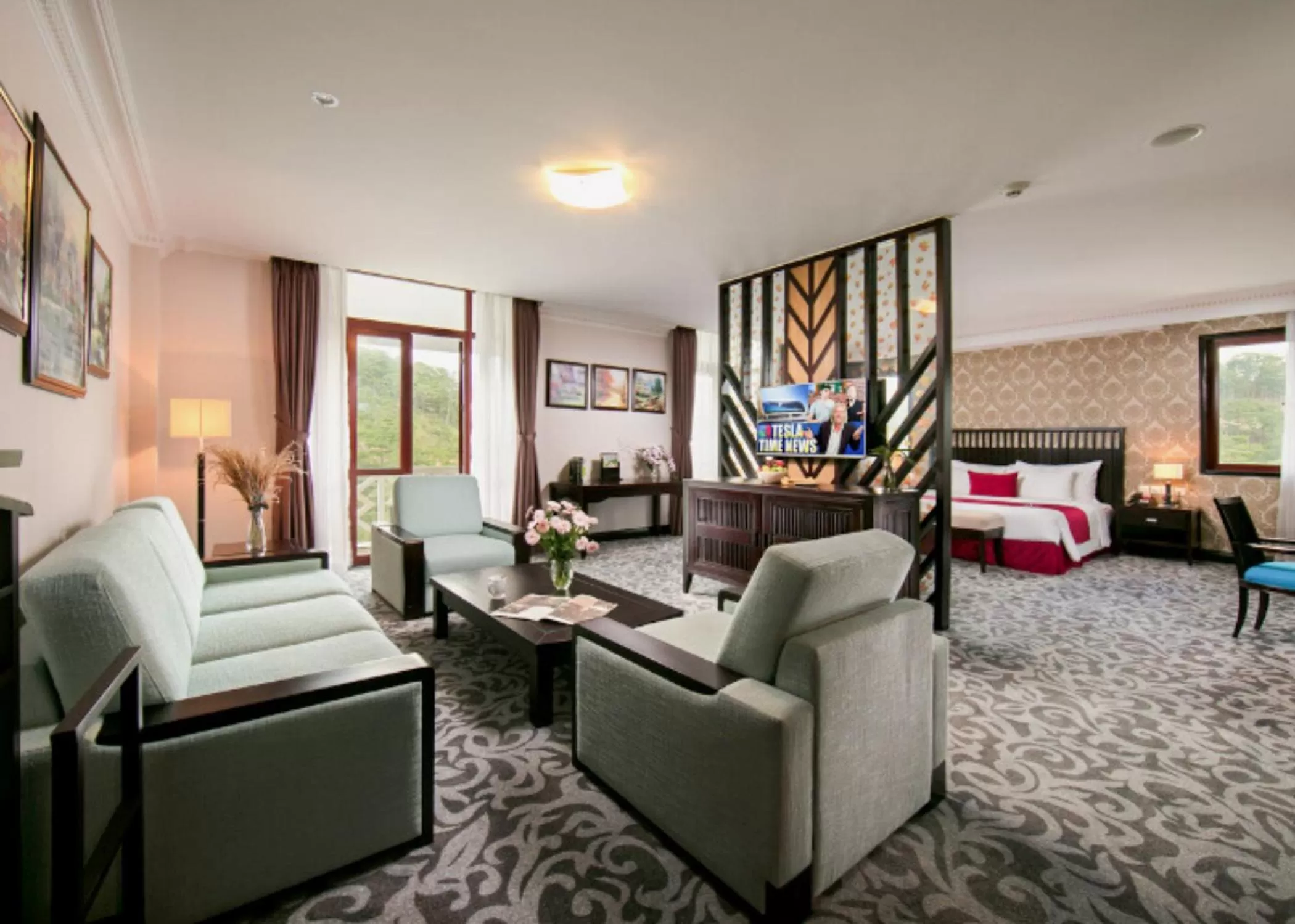 Living room in Swiss-Belresort Tuyen Lam