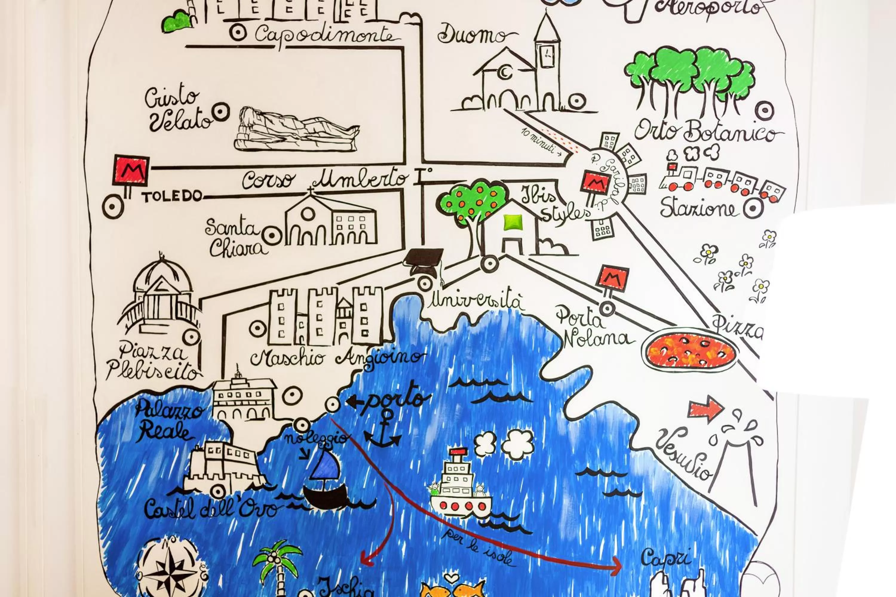 Decorative detail in Ibis Styles Napoli Garibaldi