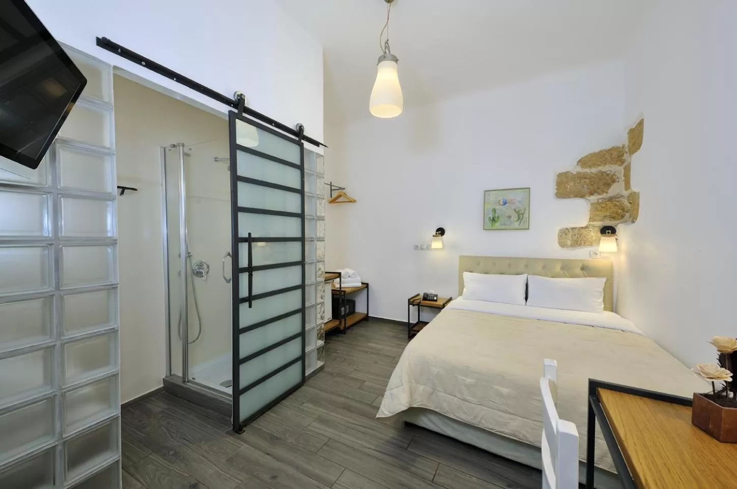 Bed in Dryades & Orion Hotel