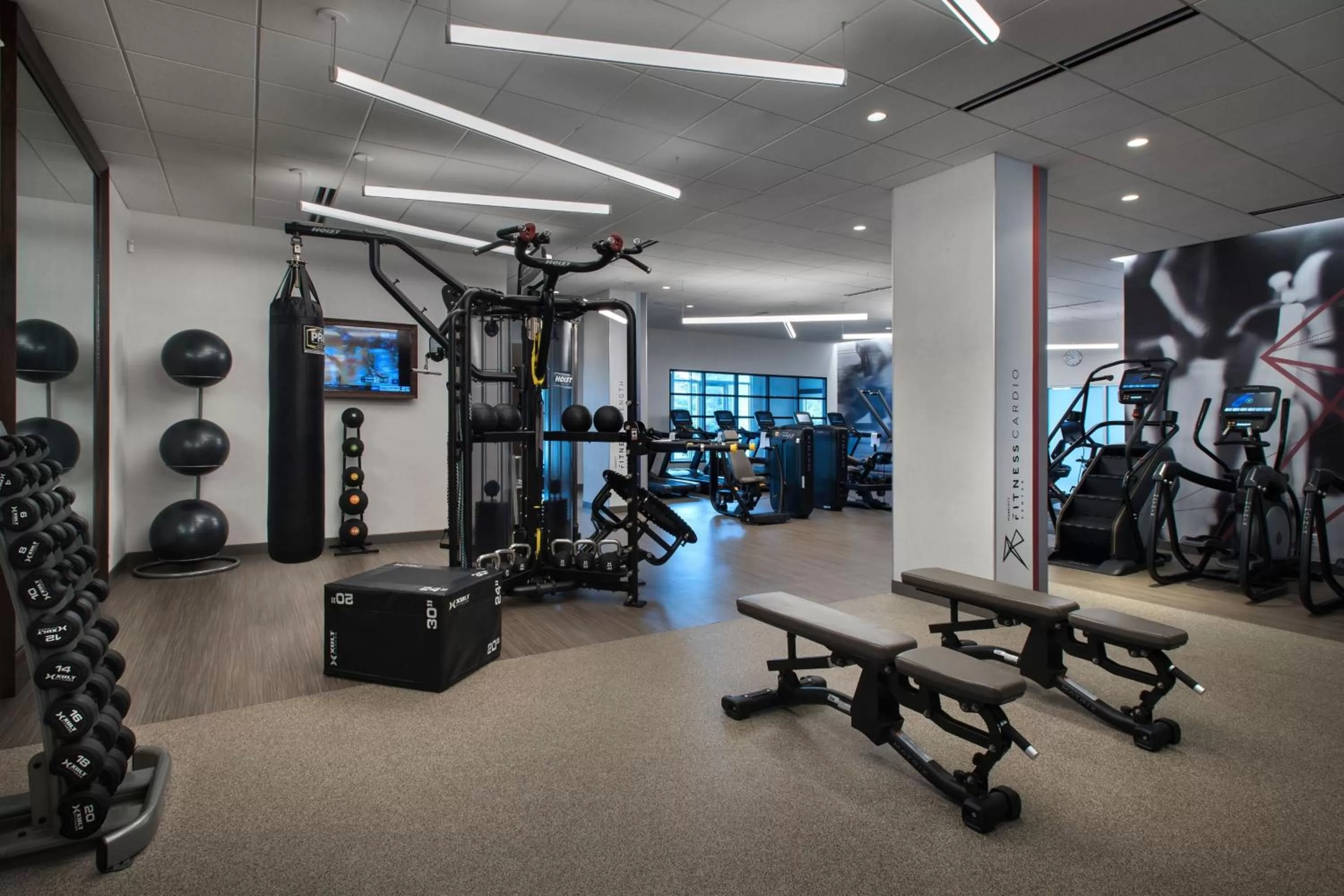 Fitness centre/facilities in Bridgewater Marriott