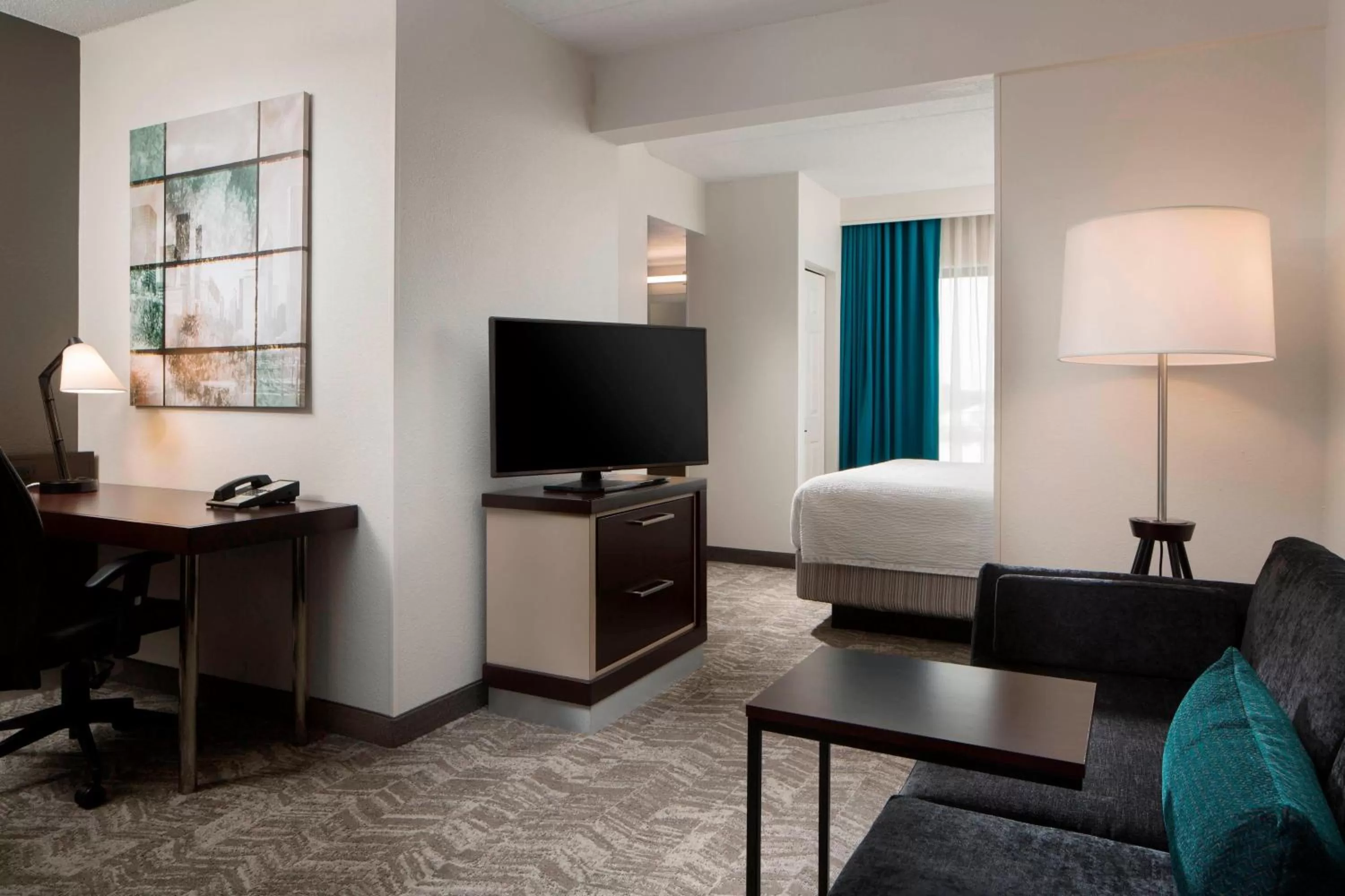 King Suite with Sofa Bed and Adapted Tub - Mobility and Hearing Accessible in SpringHill Suites Chicago Lincolnshire