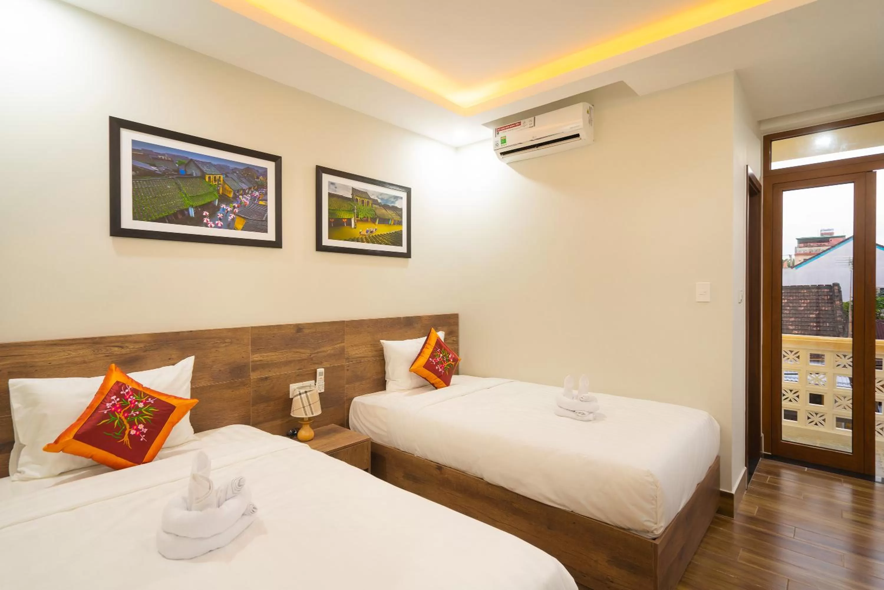 Bed in The Lit Villa Hoi An