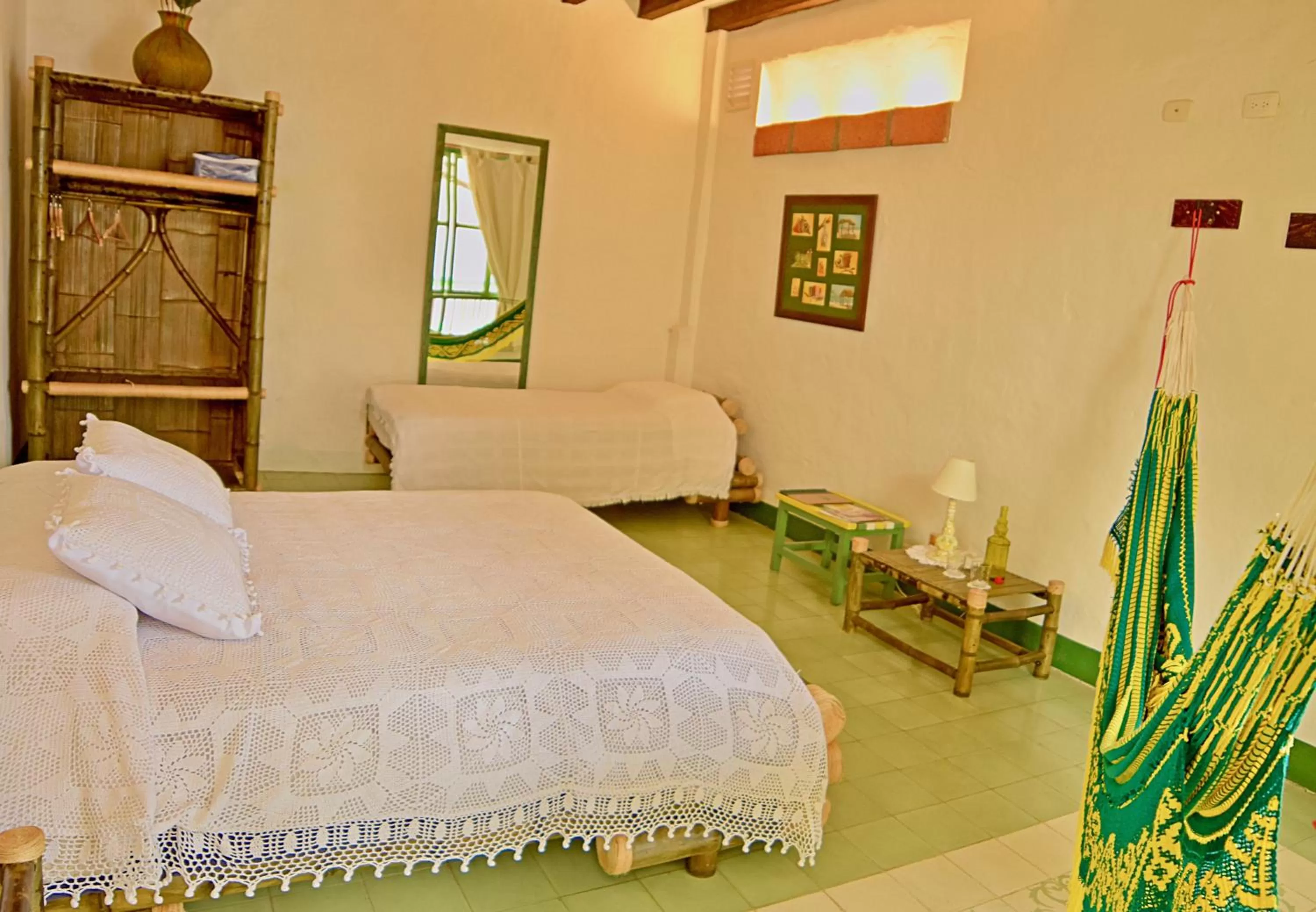 Bed in El Despertar Hotel