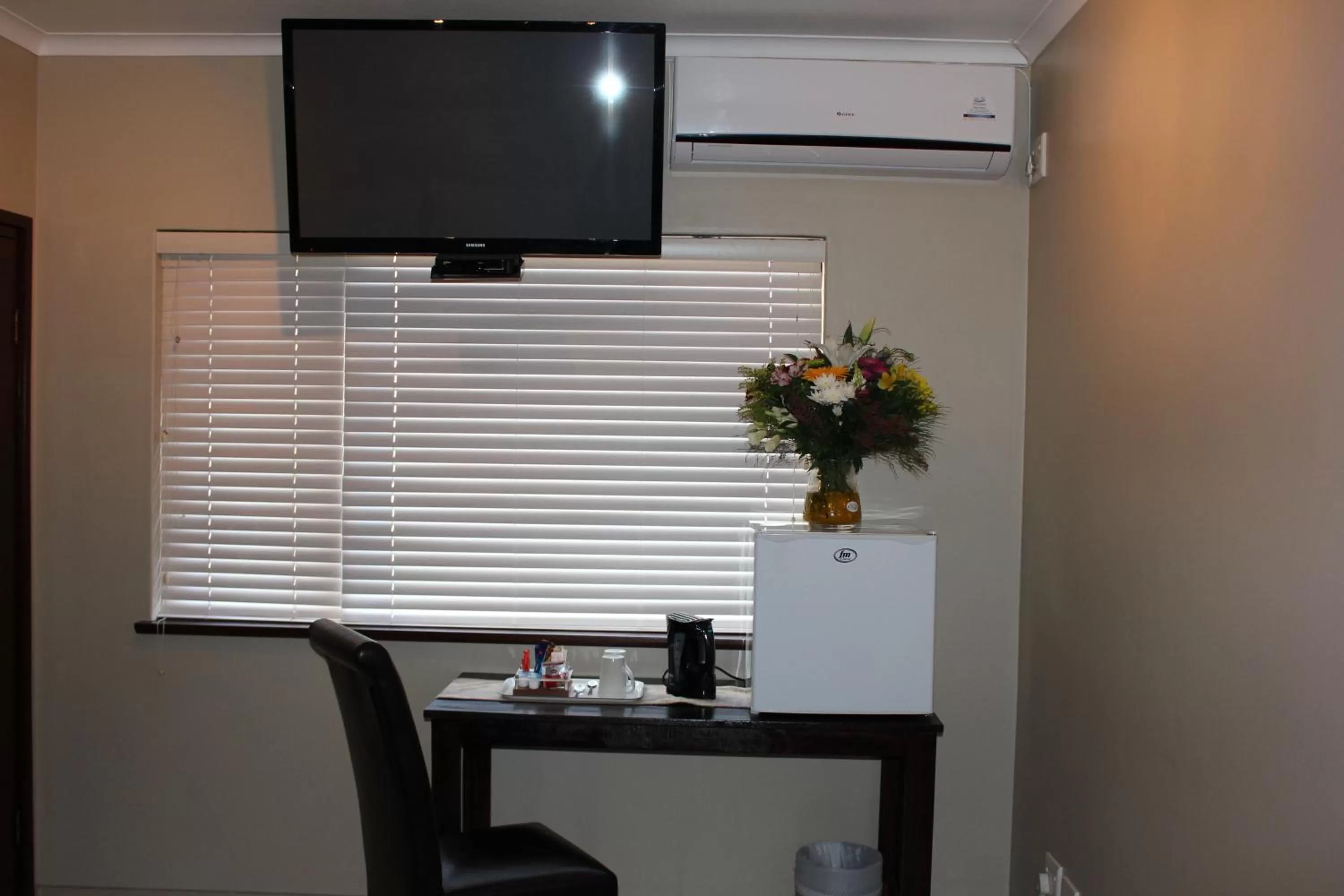 Decorative detail, TV/Entertainment Center in Prost Hotel Swakopmund Namibia