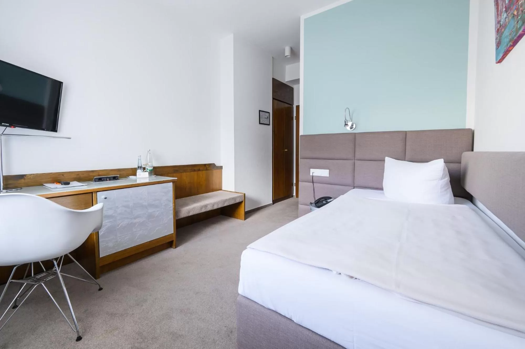 Bed in Hotel Kaspar Garni