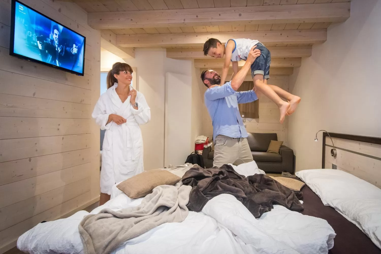 Family, Bed in Hotel La Sorgente