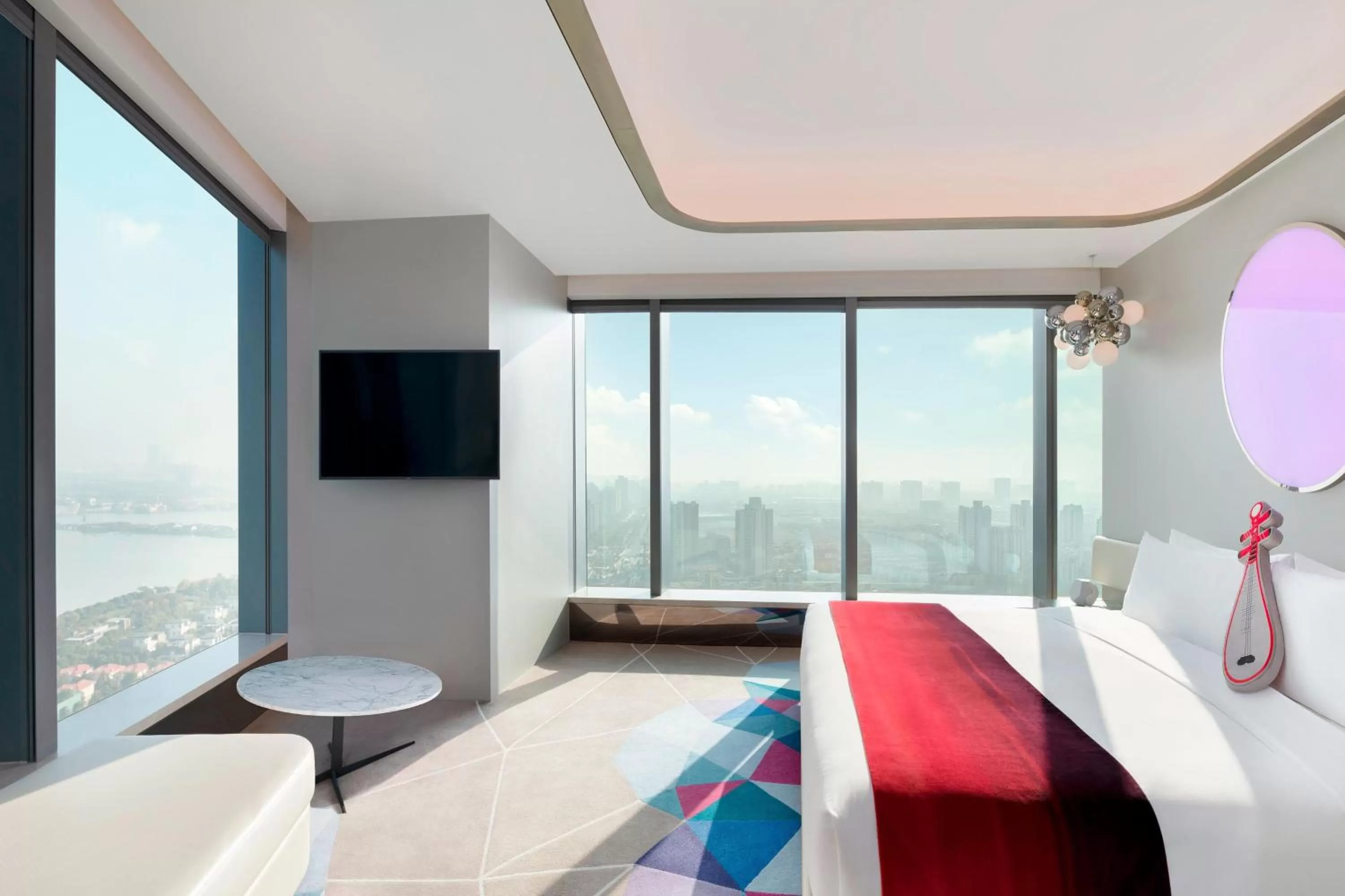 Photo of the whole room, Bed in W Suzhou - Jinji Lake