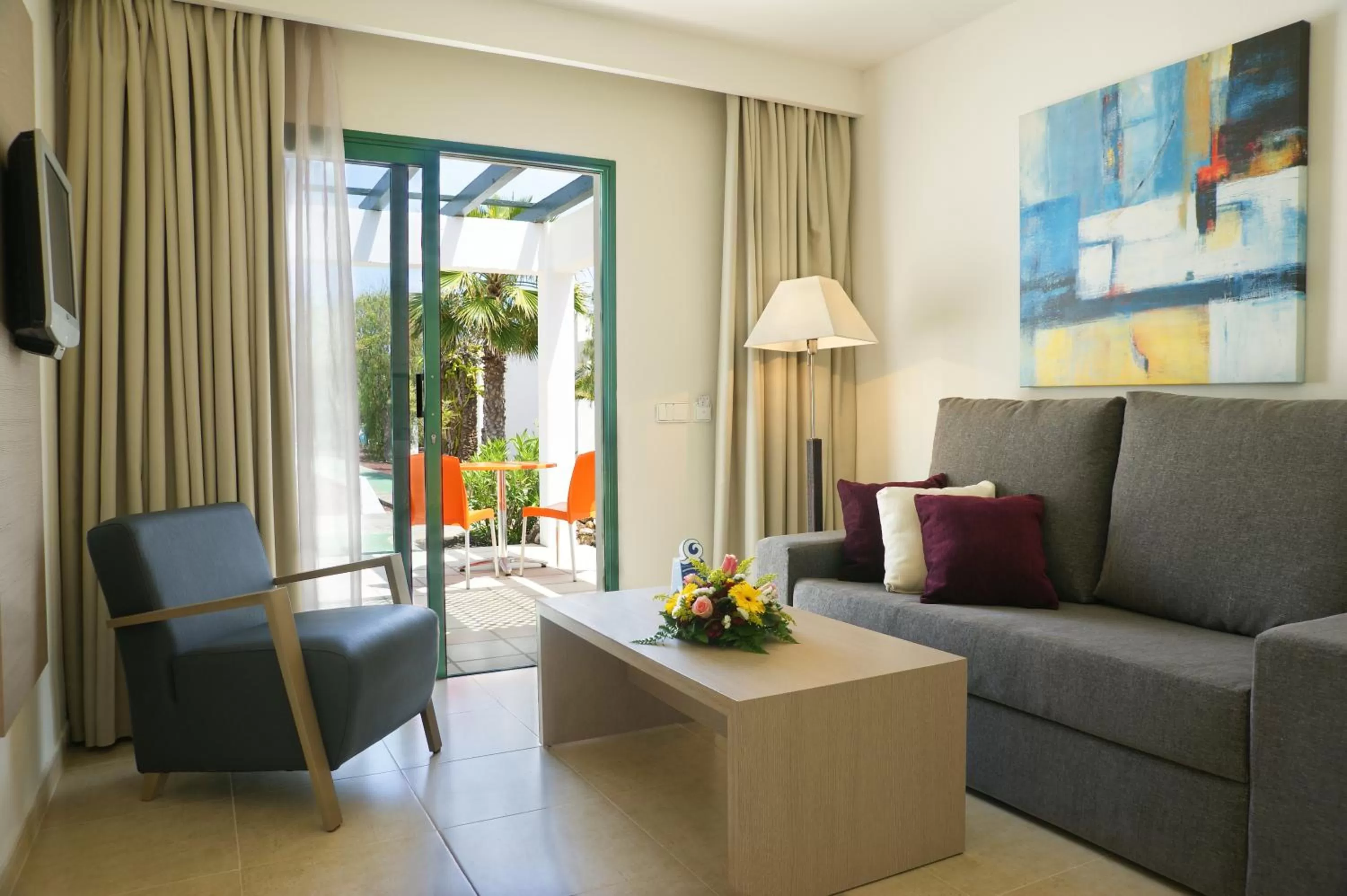 Living room in Relaxia Lanzasur Club - Aqualava Water Park