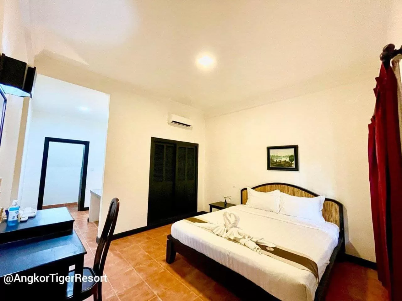 Bed in Angkor Tiger Resort