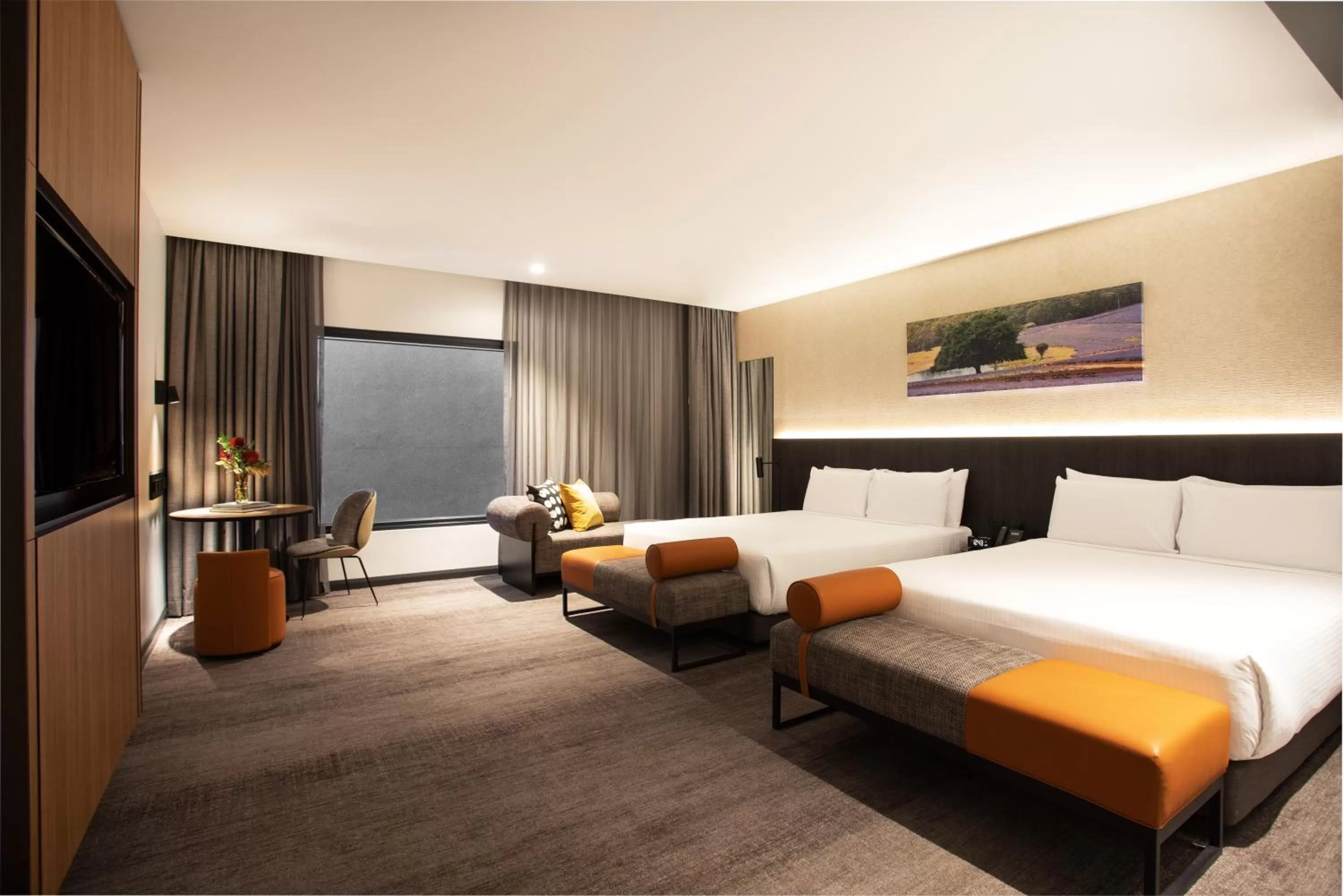 Bed in Mövenpick Hotel Hobart