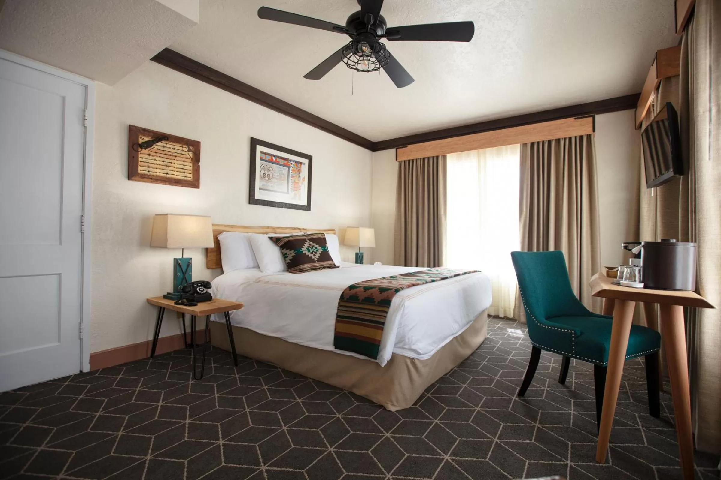 Bedroom, Bed in Hotel El Rancho