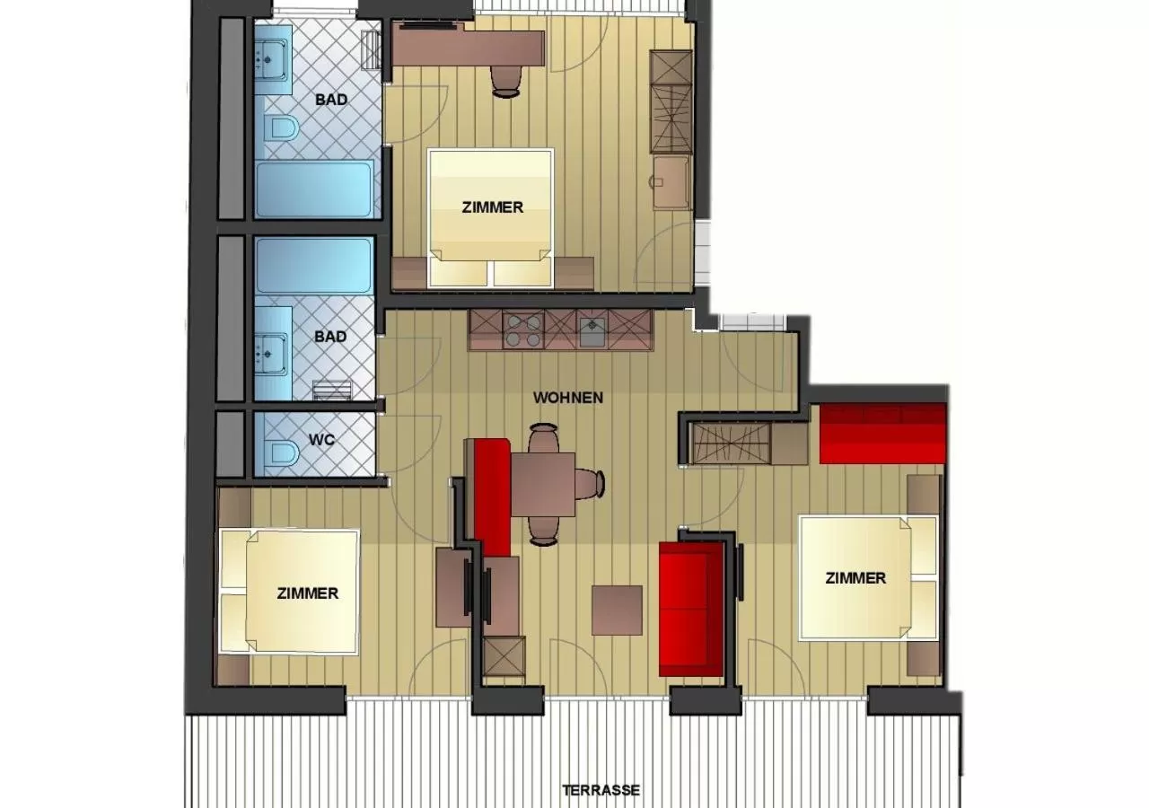 Photo of the whole room in Appartement-Pension Kendlbacher