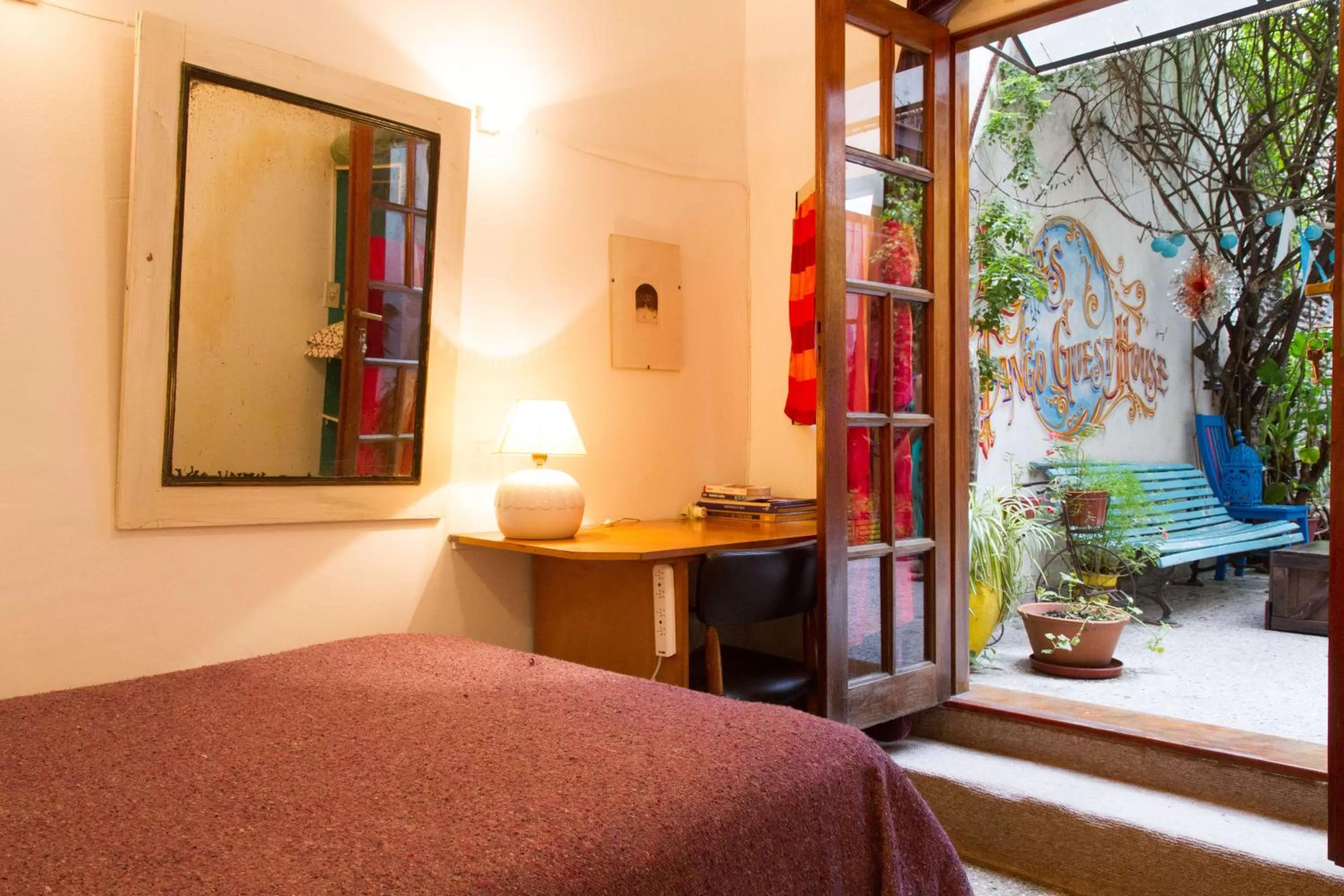 View (from property/room), Bed in Lina's Tango Guesthouse