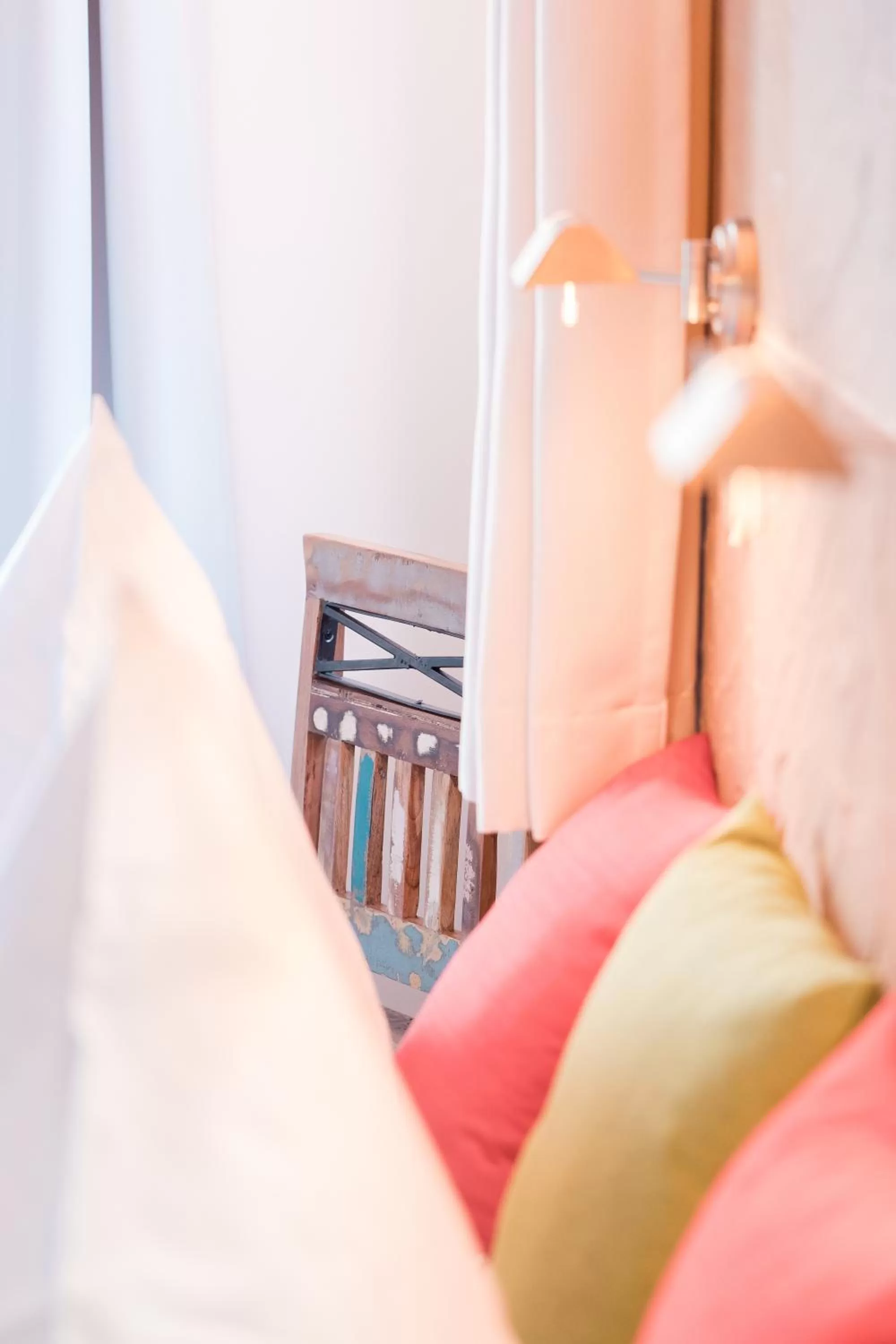 Decorative detail, Bed in Biohotel Kunstquartier