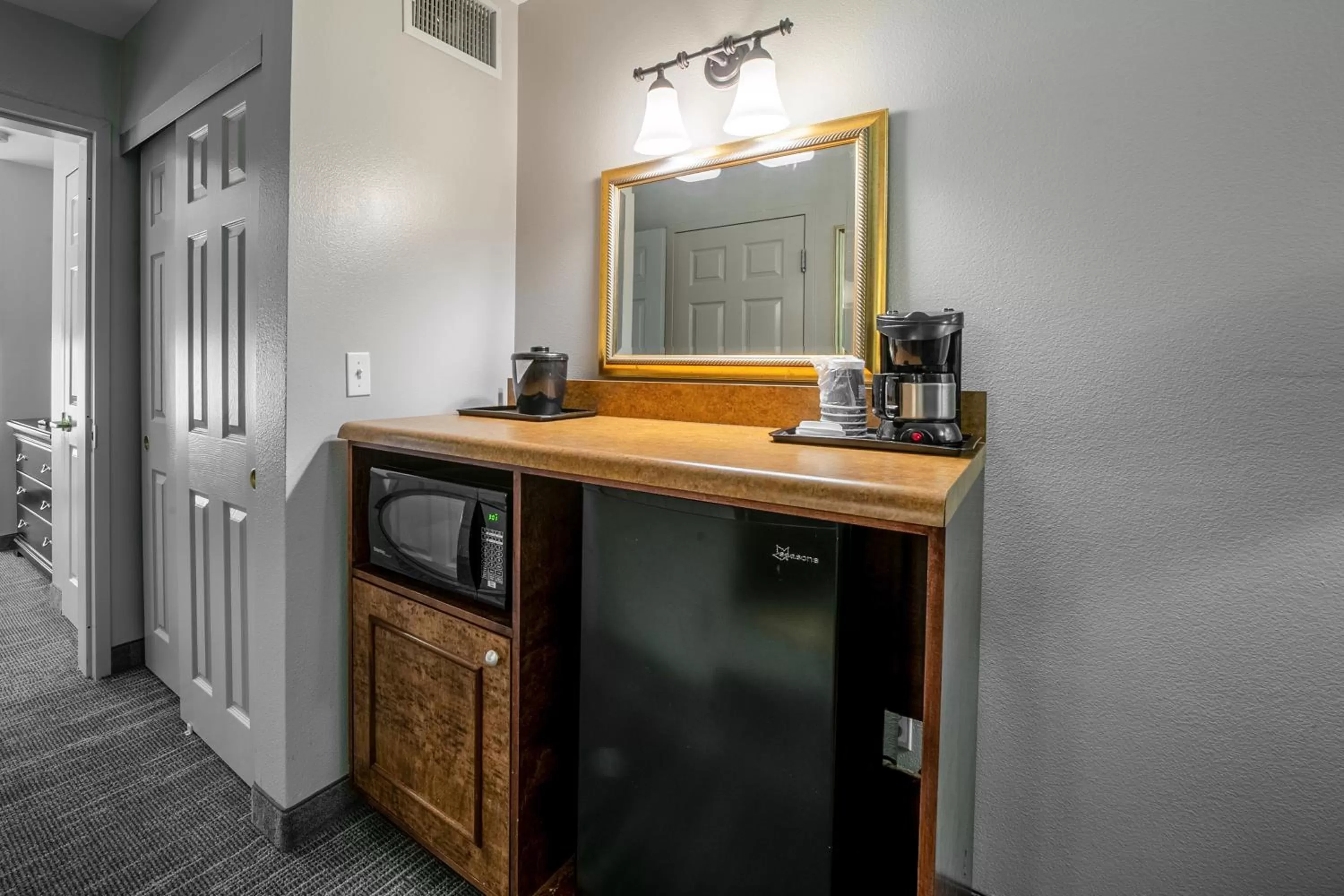 minibar in Country Inn & Suites by Radisson, Ontario at Ontario Mills, CA