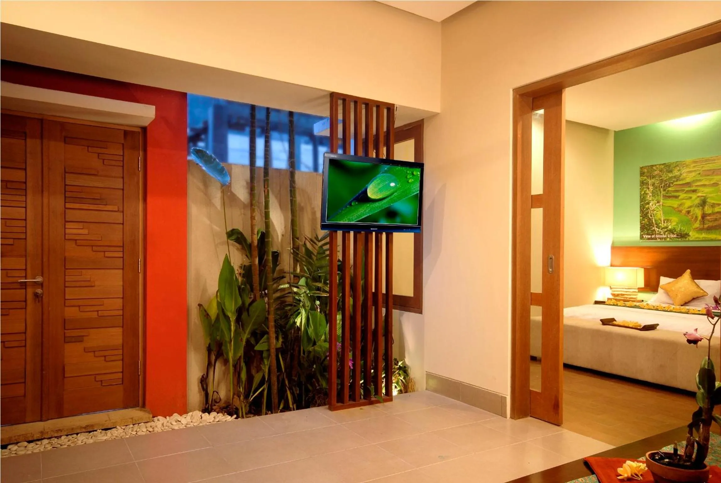 Facade/entrance, Bed in The Green Zhurga Suite Seminyak