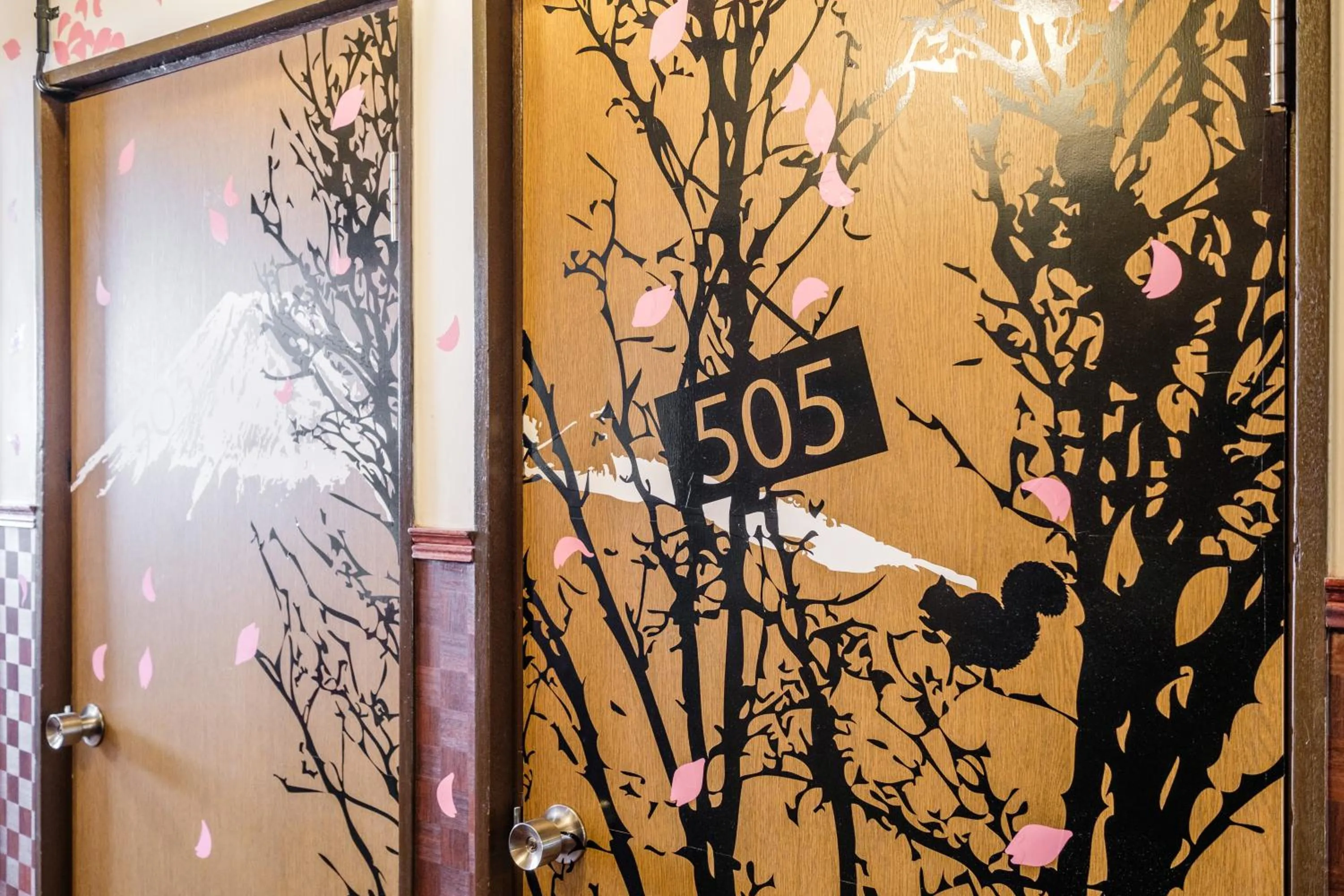 Decorative detail in Yokohama Hostel Village Hayashi-Kaikan