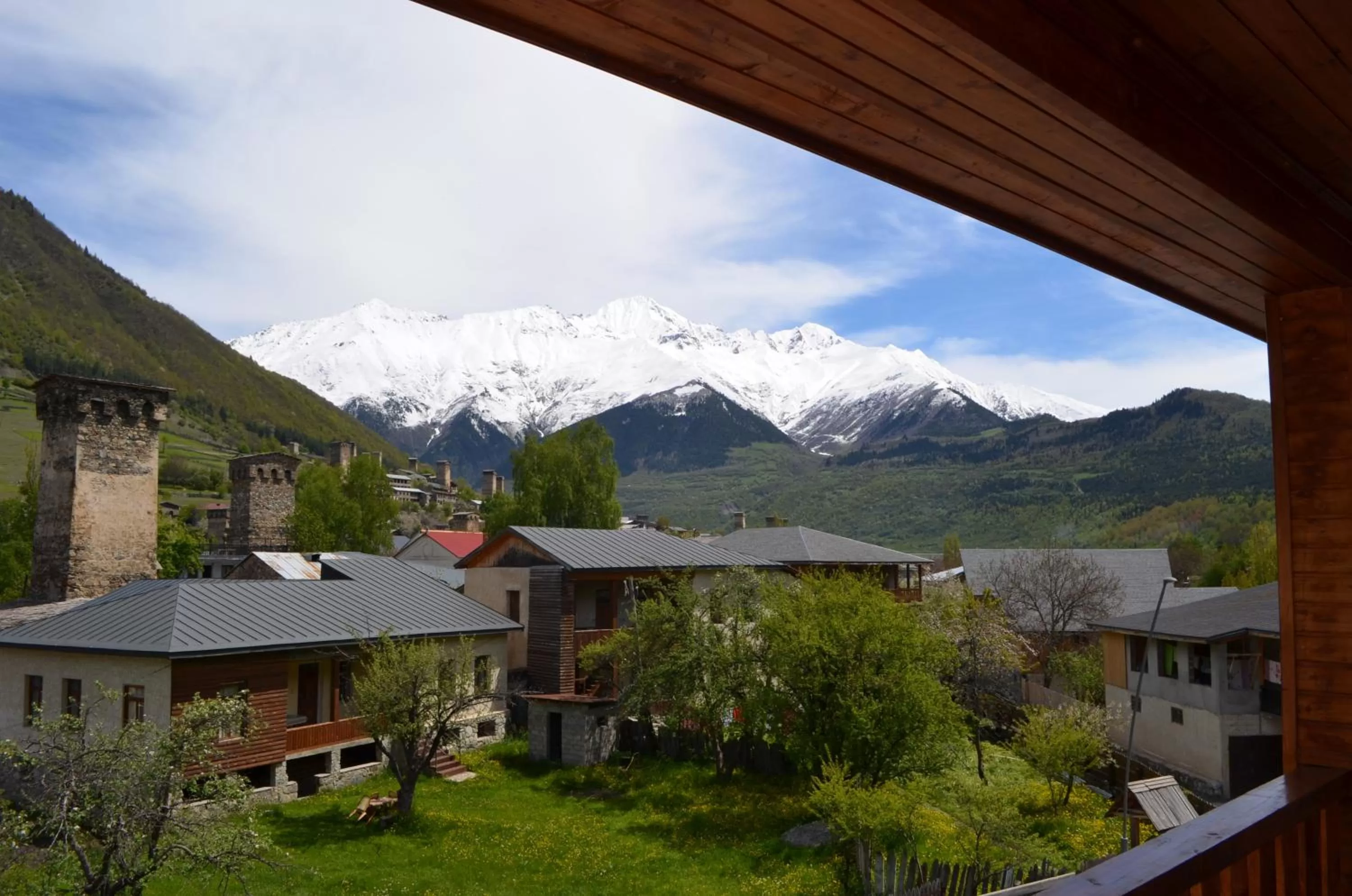 Balcony/Terrace, Mountain View in Hotel Svanseti