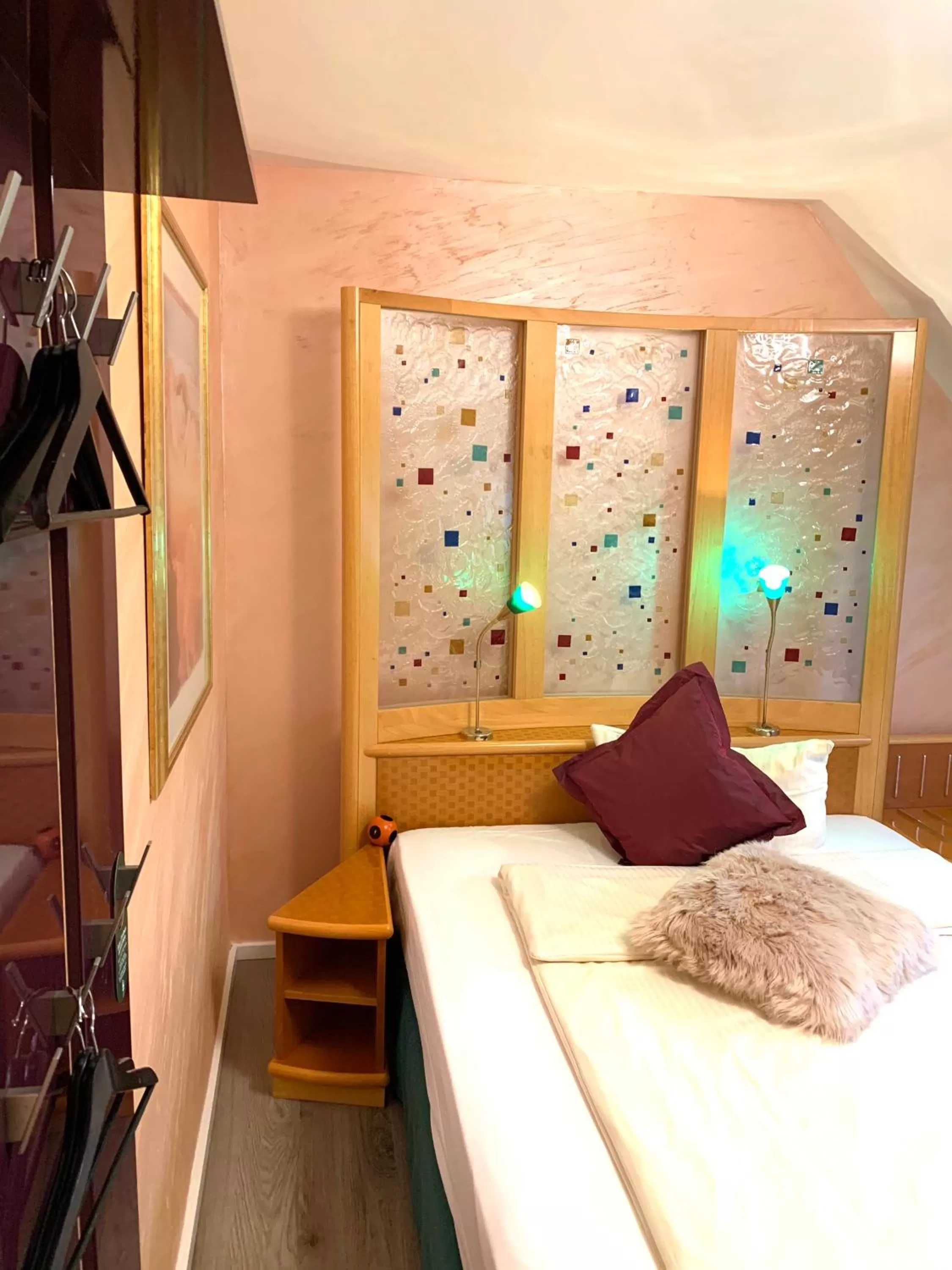 Decorative detail, Bed in Boutique Hotel Goldene Henne