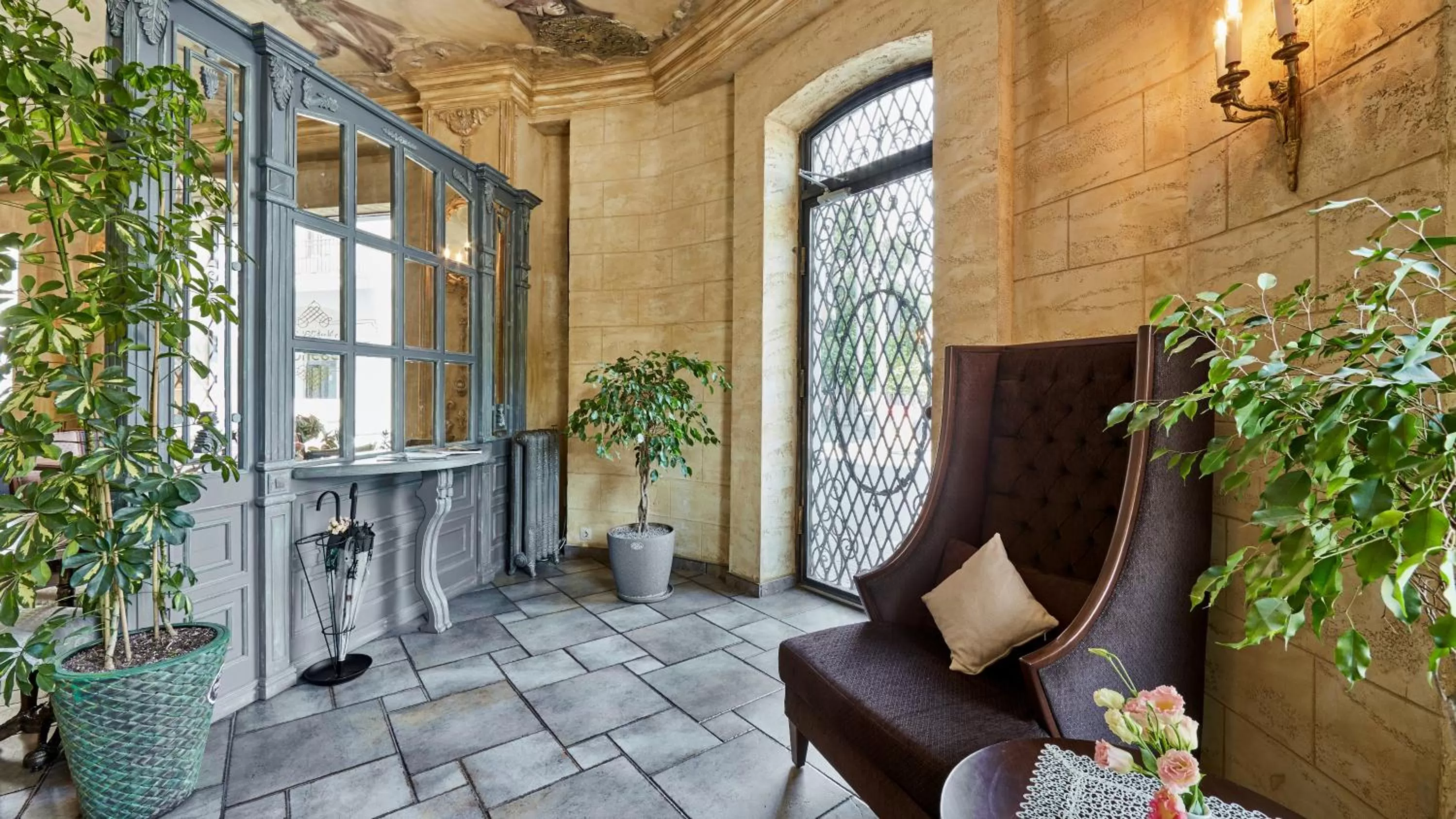 Lobby or reception in Hotel Pushkin