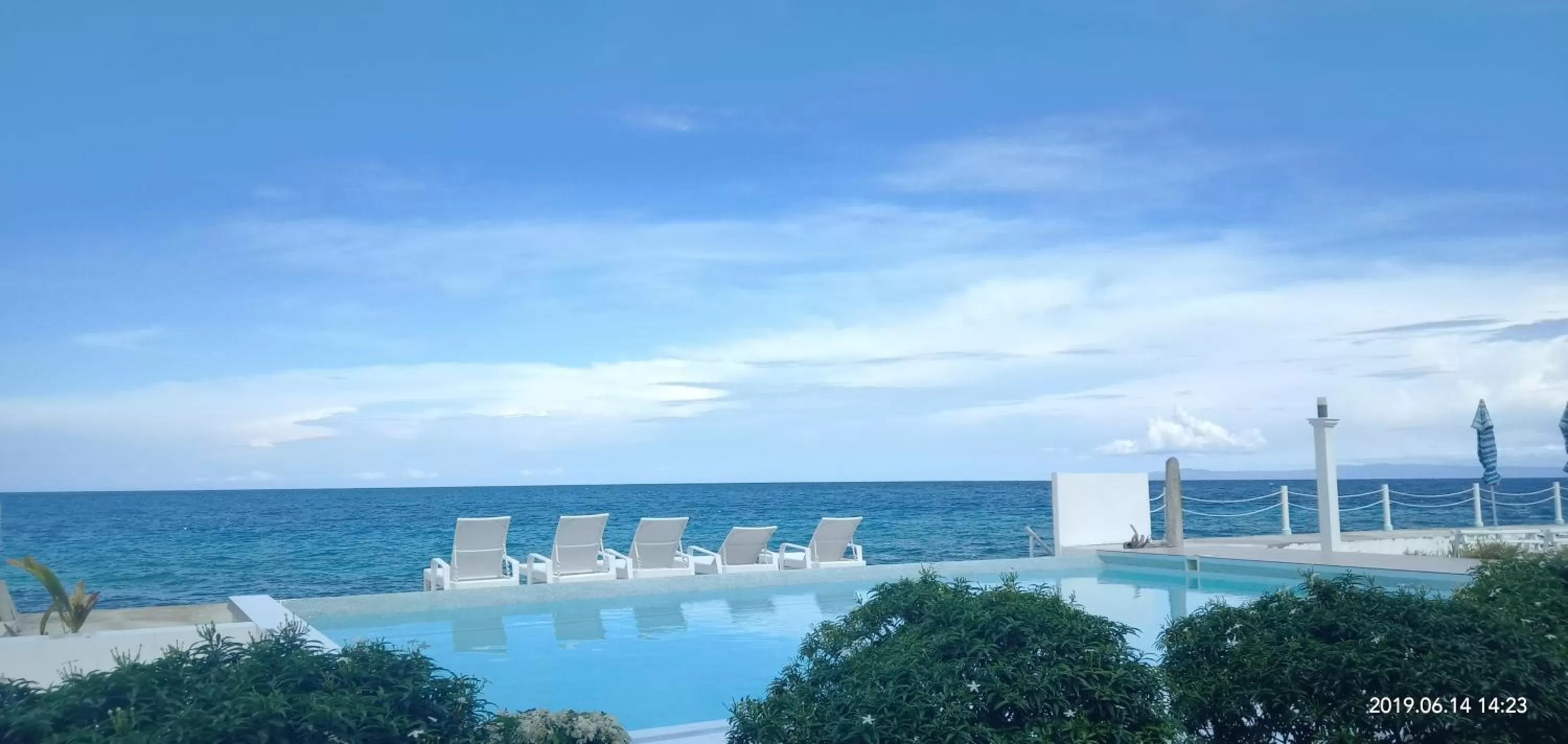 Pool view in Seascape Beach Resort Oslob