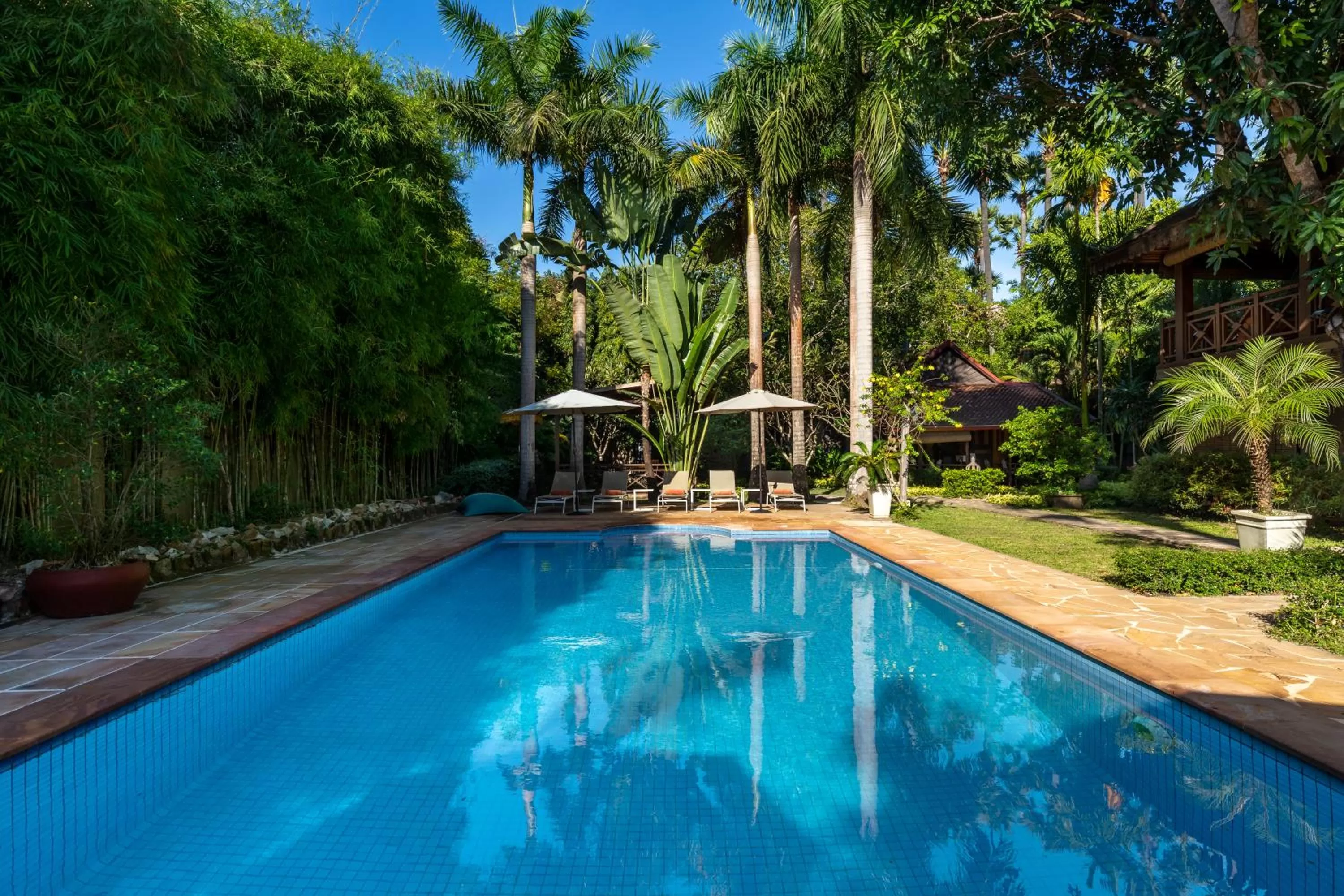 Swimming pool in La Palmeraie D'angkor