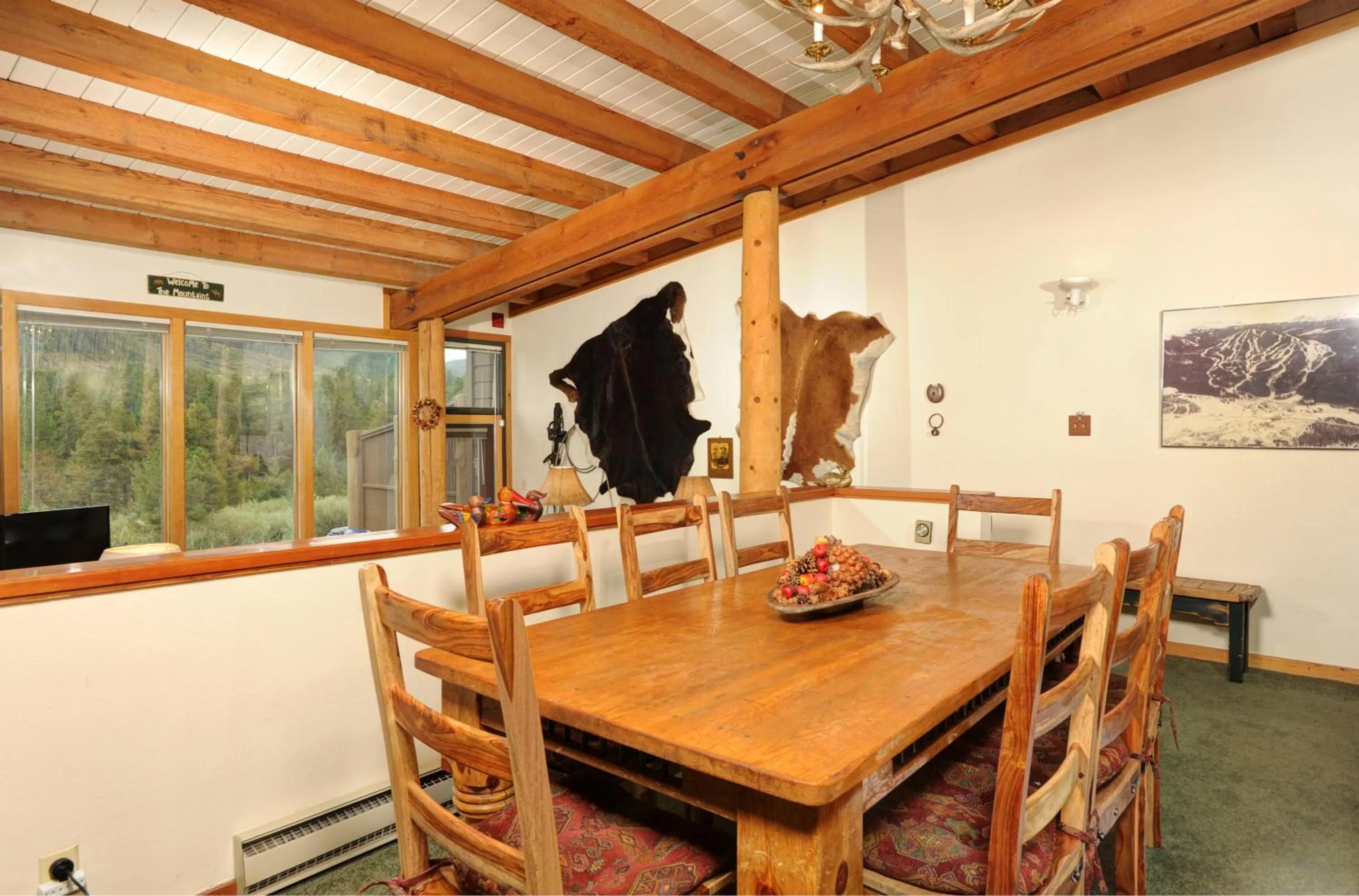 Dining area in Evergreen Condominiums by Vail Resorts