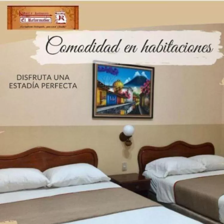 Bed in Hotel El Reformador