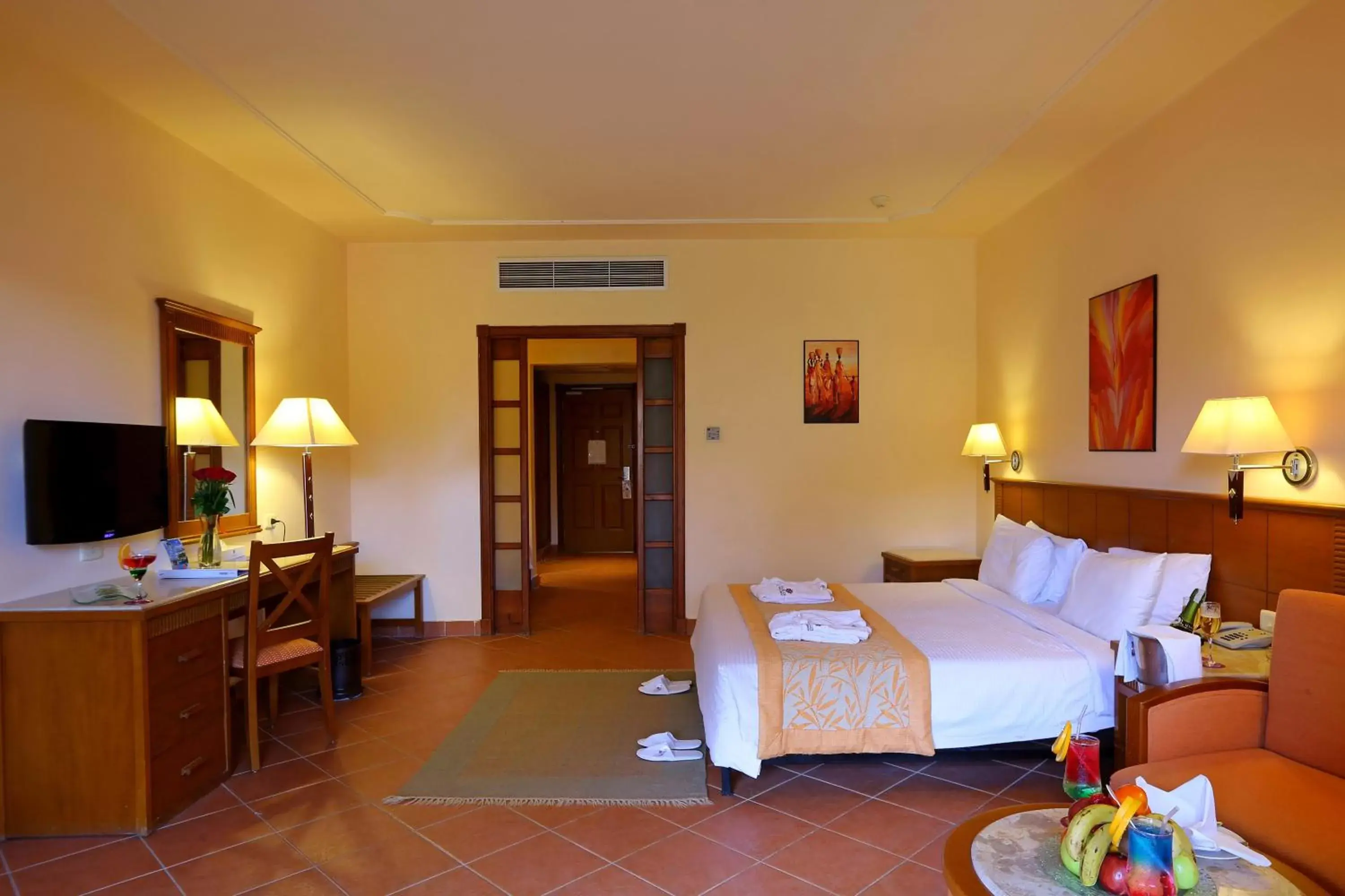 Family Room with Pool View in Charmillion Gardens Aquapark Family Room with Pool View in Charmillion Gardens Aquapark