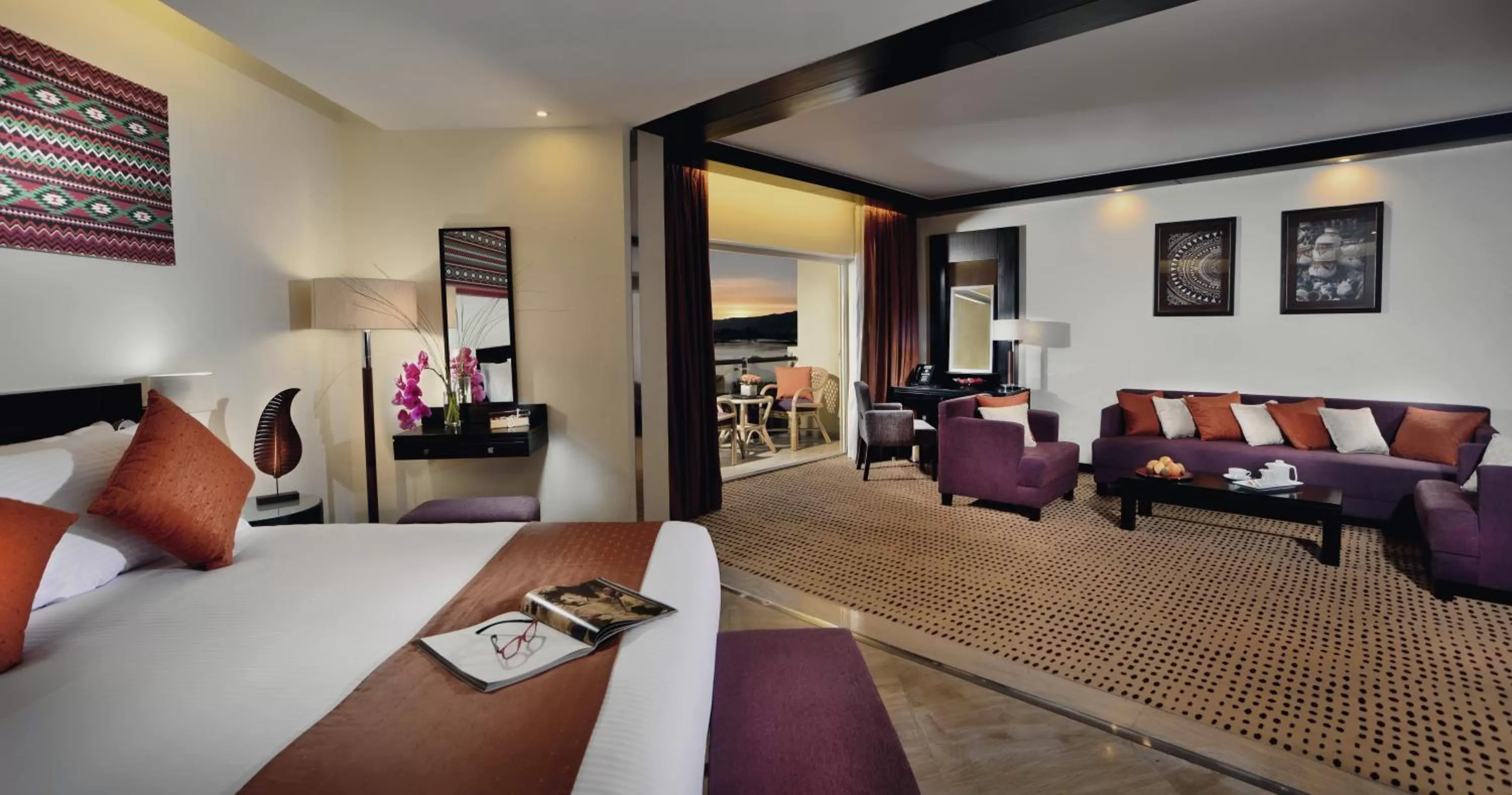 Bed in Mövenpick Resort Aswan