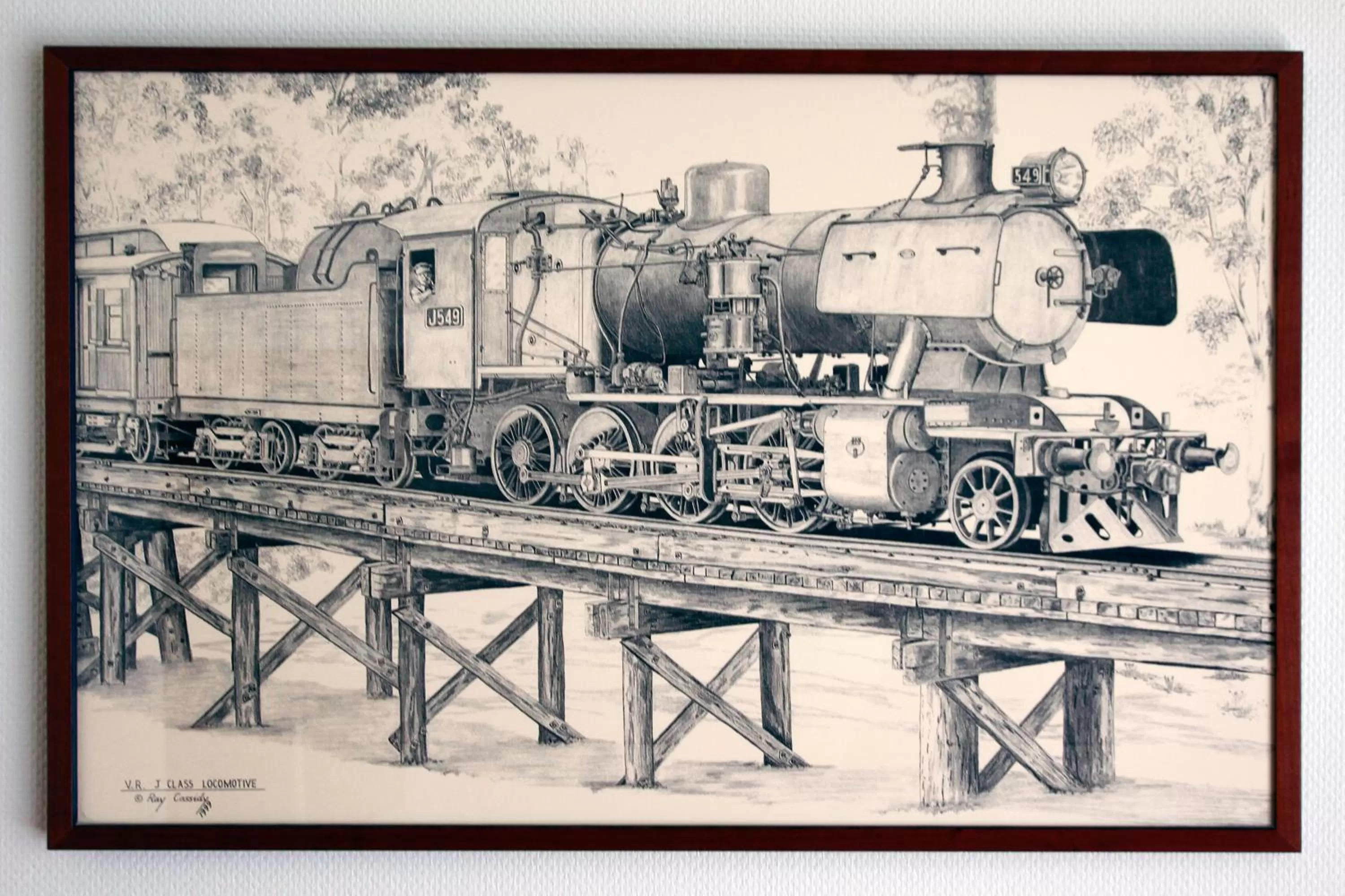 Decorative detail in A-Train Hotel