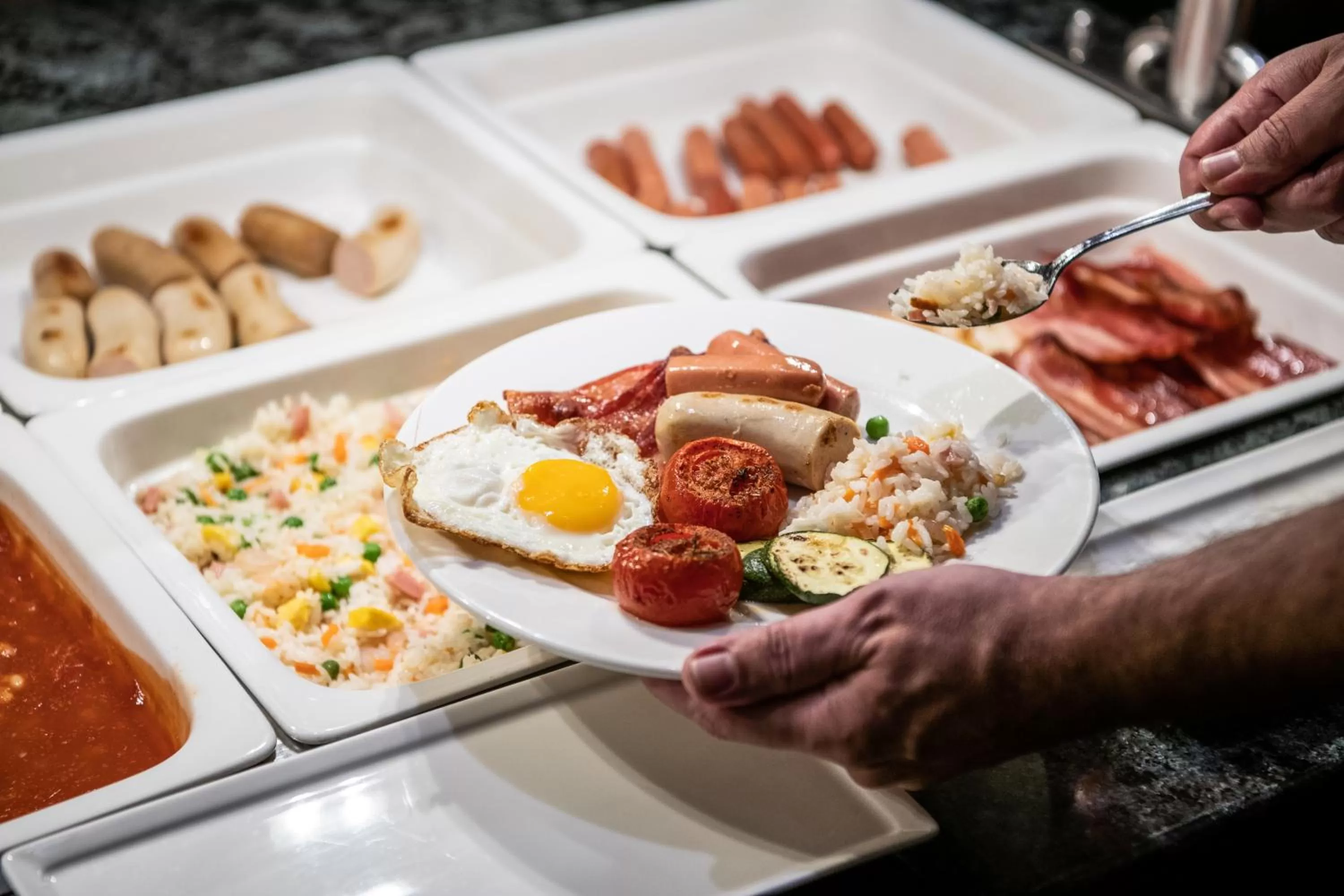 Buffet breakfast in Catalonia Eixample 1864