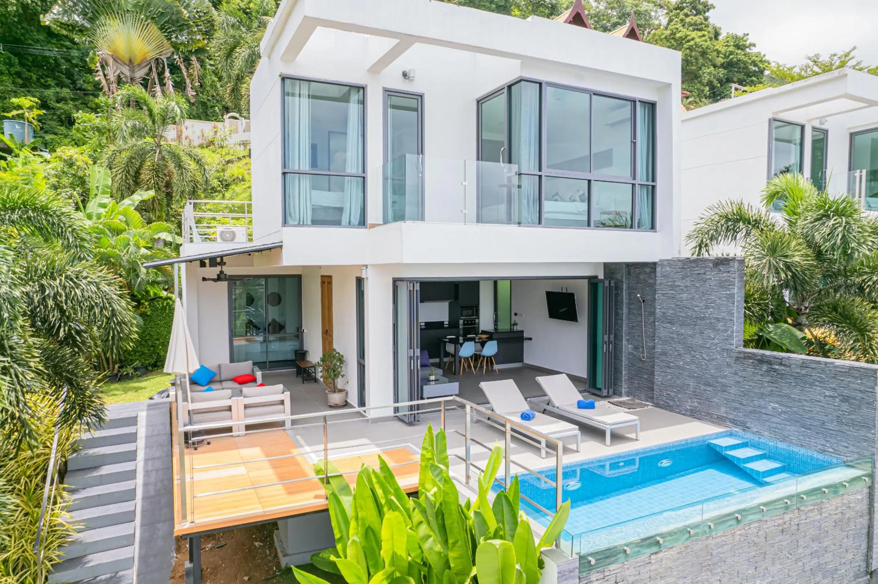 Patio in Baan Saint-Tropez Seaview Villas Kata Beach