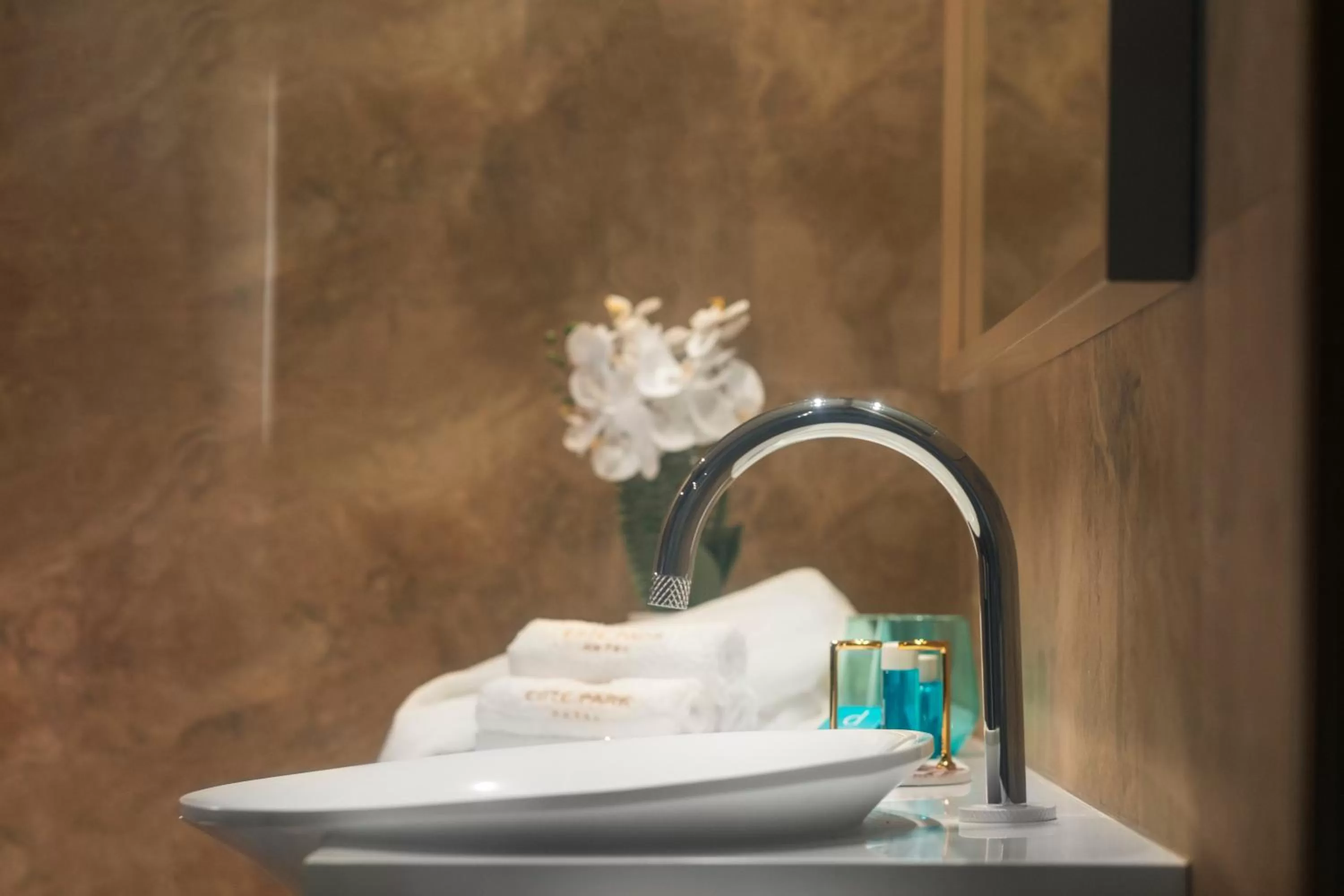 Bathroom in -- ESTE PARK HOTEL -- part of Urban Chic Luxury Design Hotels - Parking & Compliments - next to Shopping & Dining Mall Plovdiv