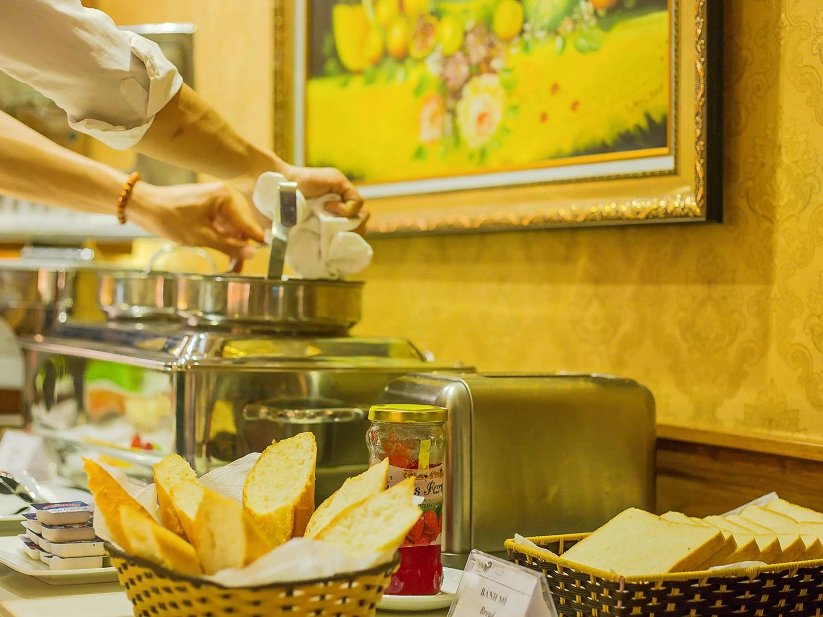 Buffet breakfast in Emerald Boutique Hotel