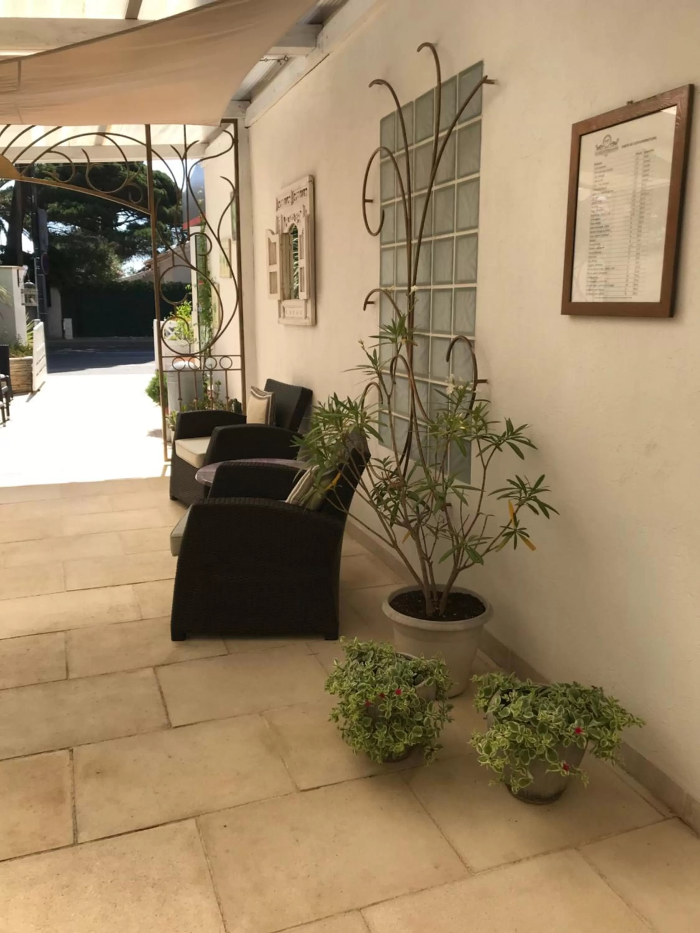 Patio in Hôtel Le Méditerranée