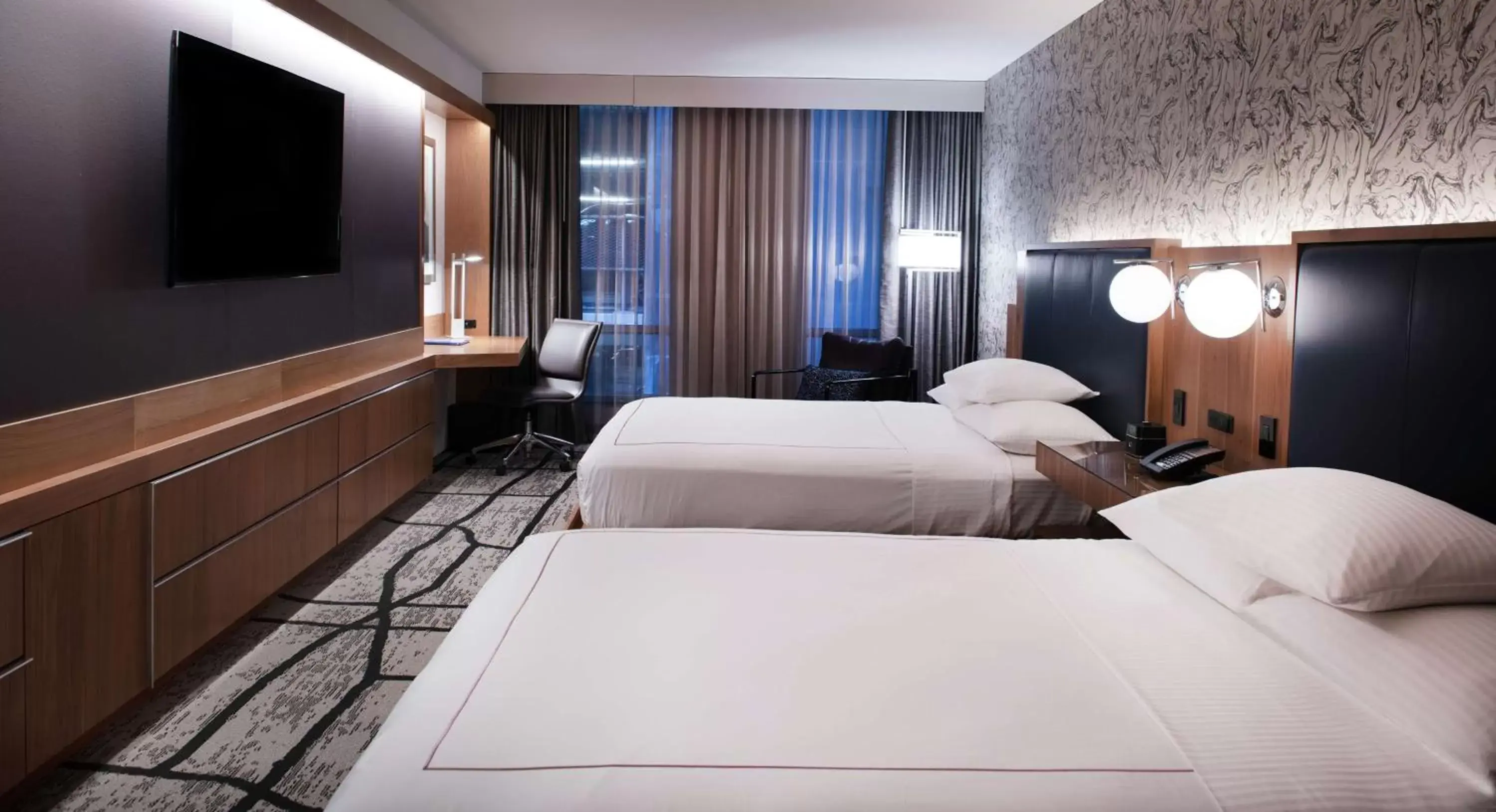 Corner Queen Room with Two Queen Beds in The Charter Hotel Seattle, Curio Collection By Hilton Corner Queen Room with Two Queen Beds in The Charter Hotel Seattle, Curio Collection By Hilton