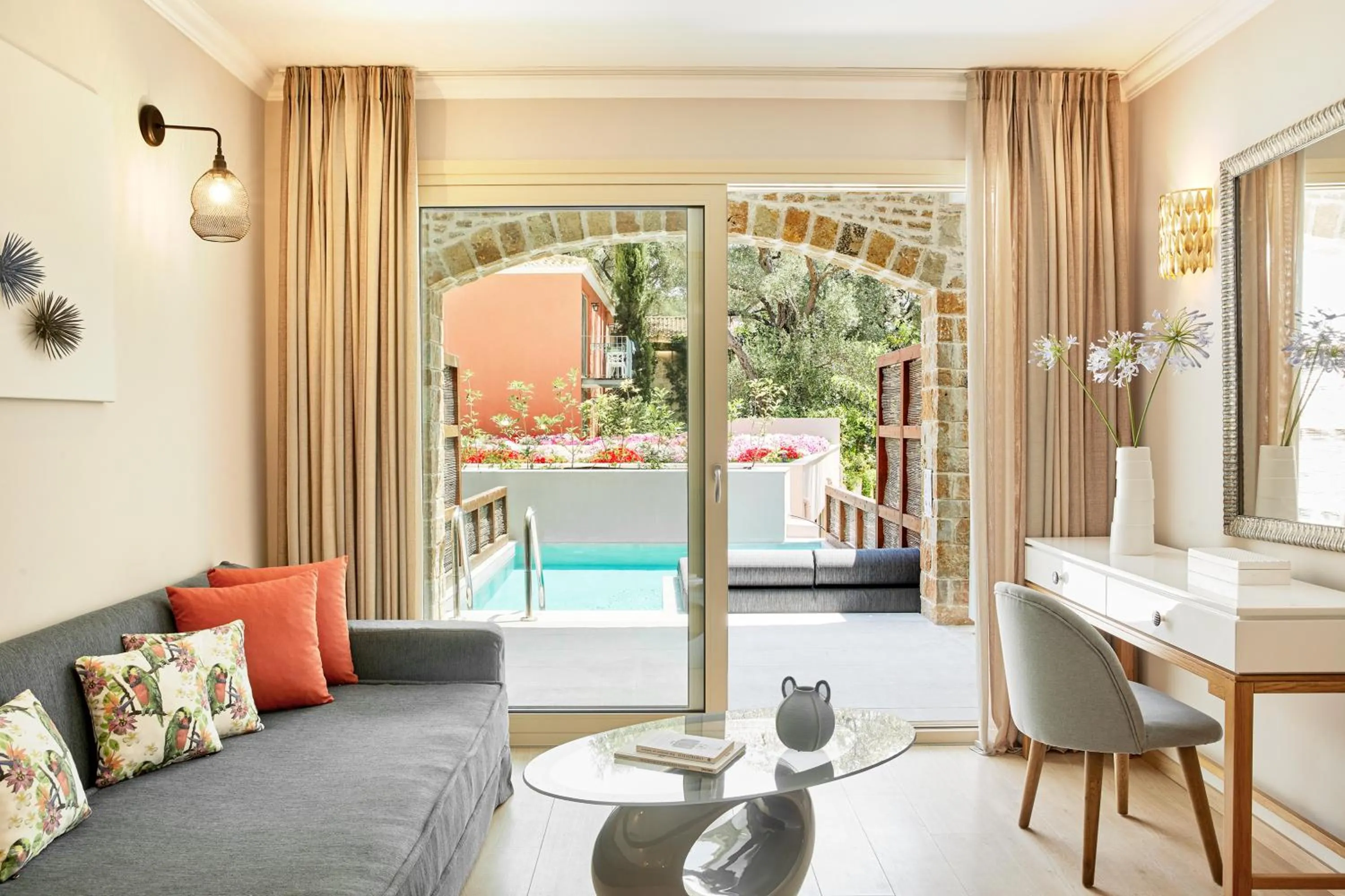 Pool view in Parga Beach Resort