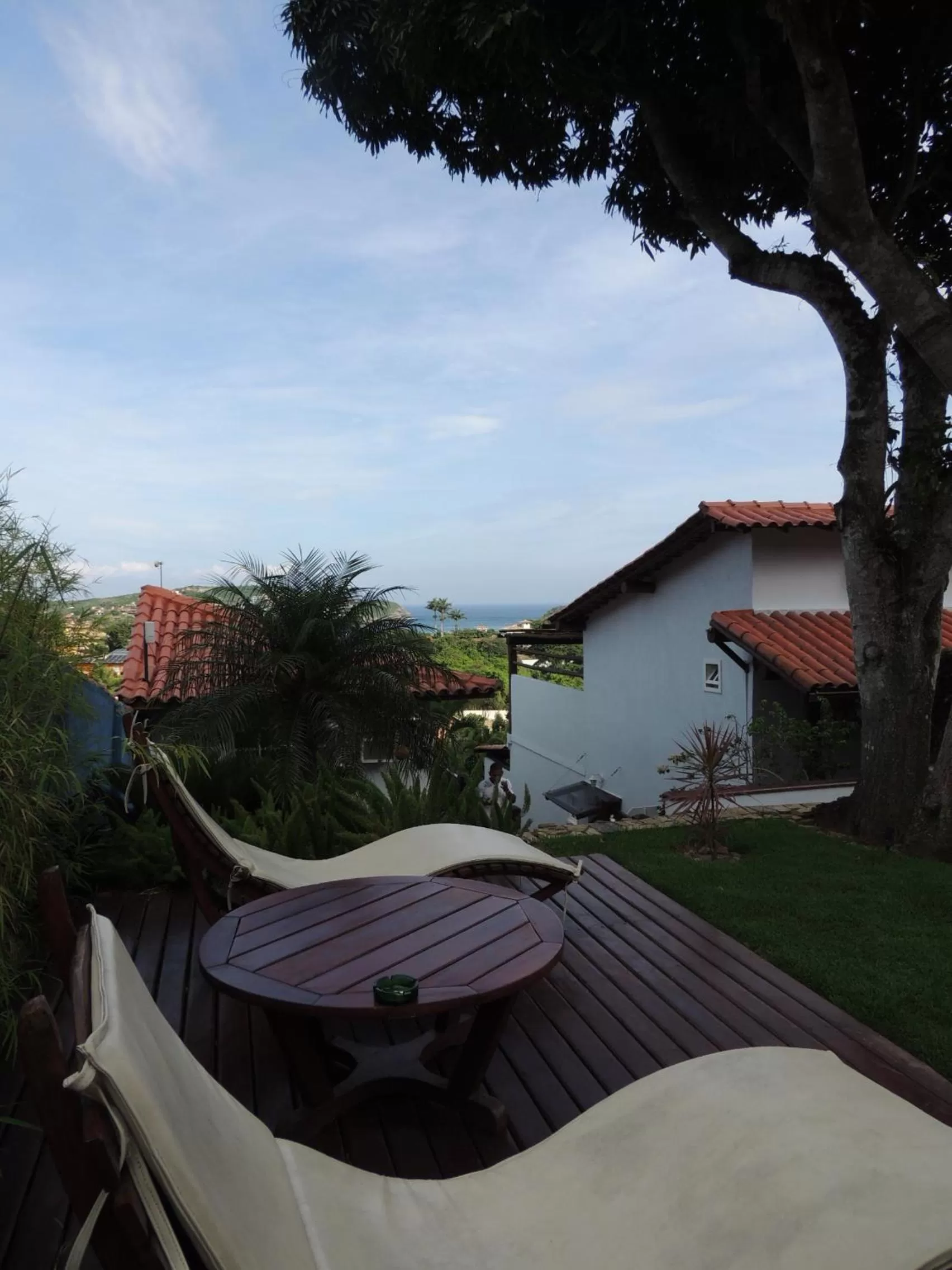 Garden view in Pousada Akaroa