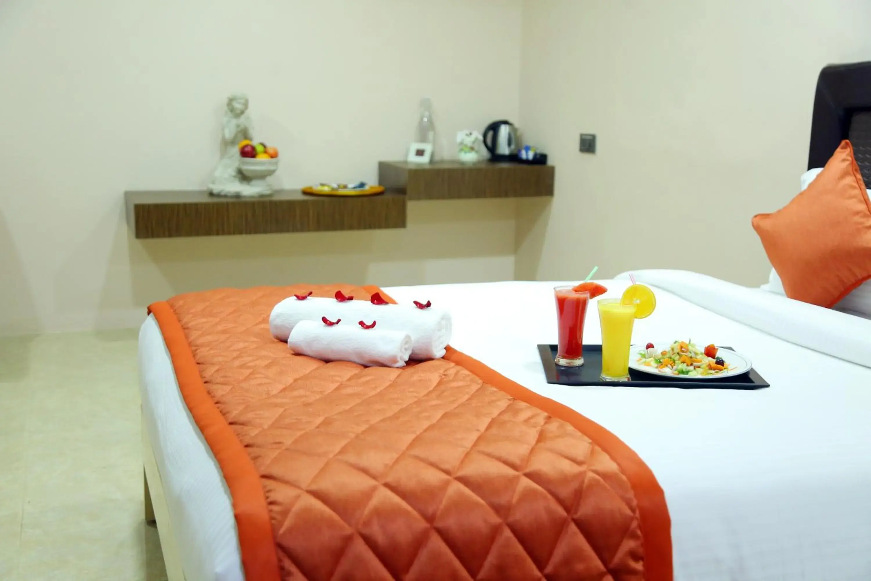 Decorative detail, Bed in Athena Hotel Decorative detail, Bed in Athena Hotel