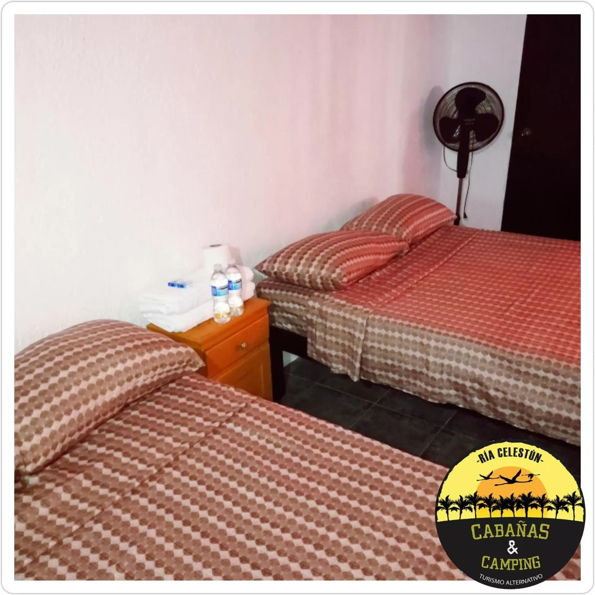 Bed in Cabañas Camping Ria Celestun