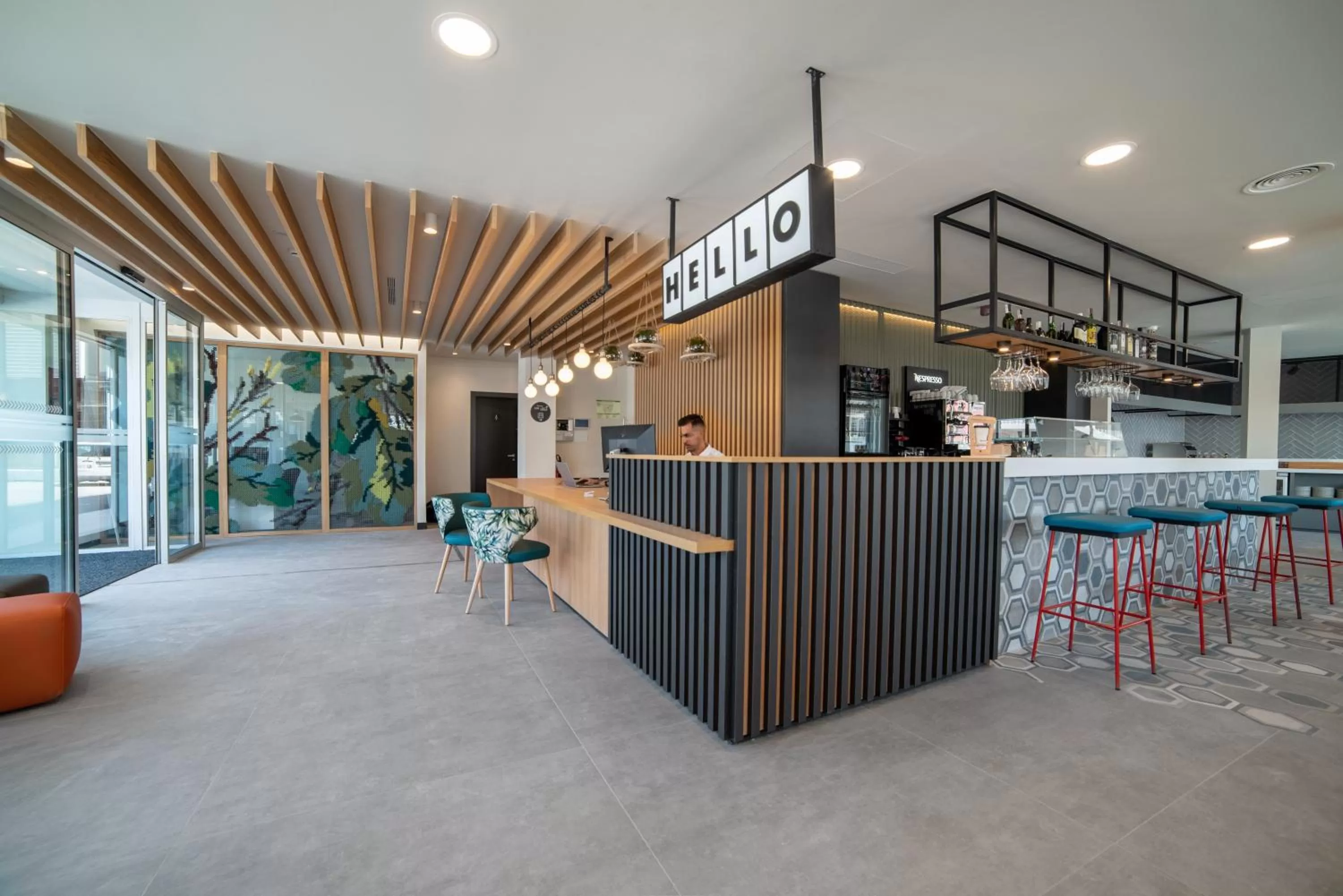 Lobby or reception in Hotel Bed4U Santander