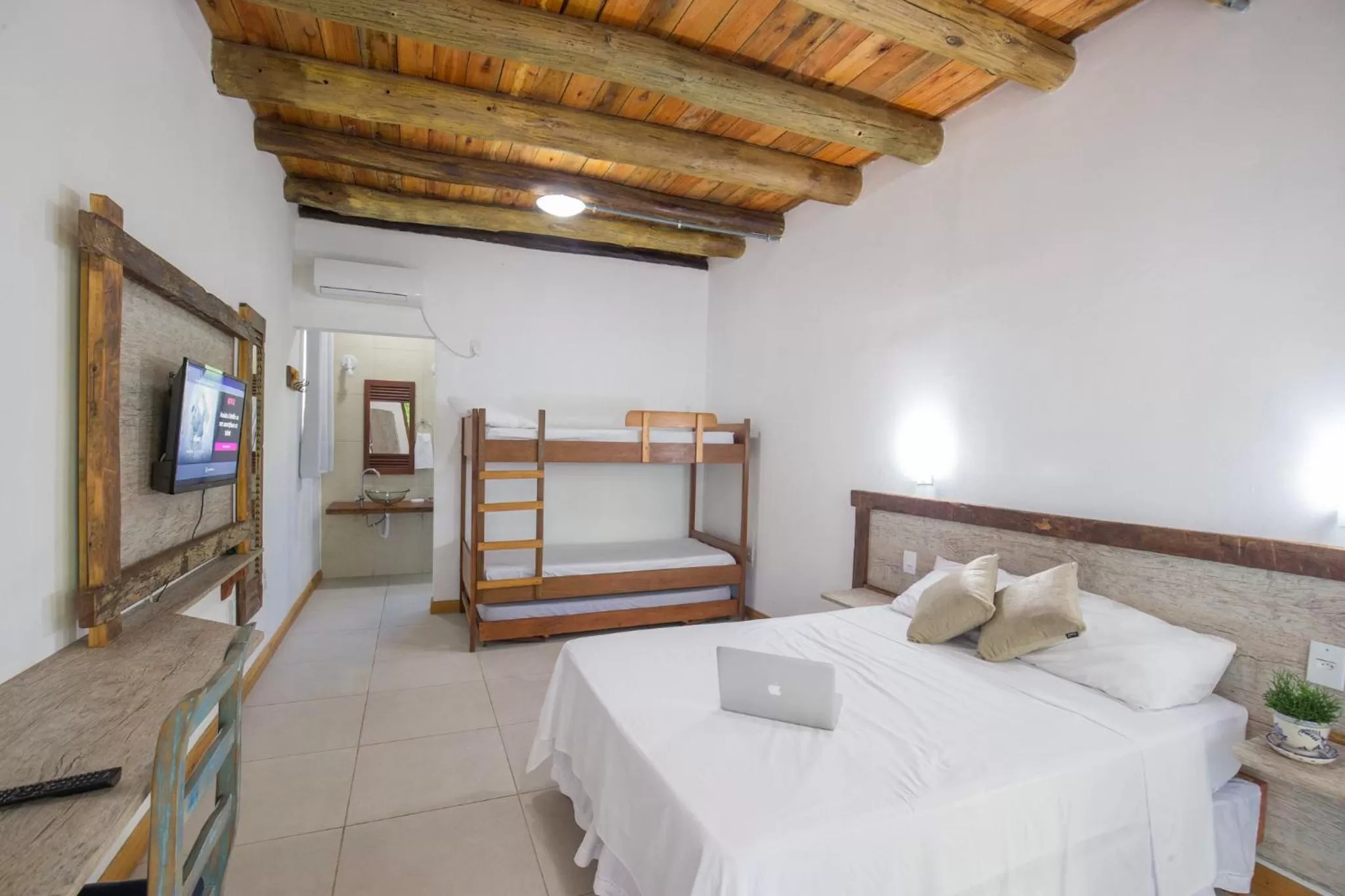 Bed in Hotel Chácara das Flores