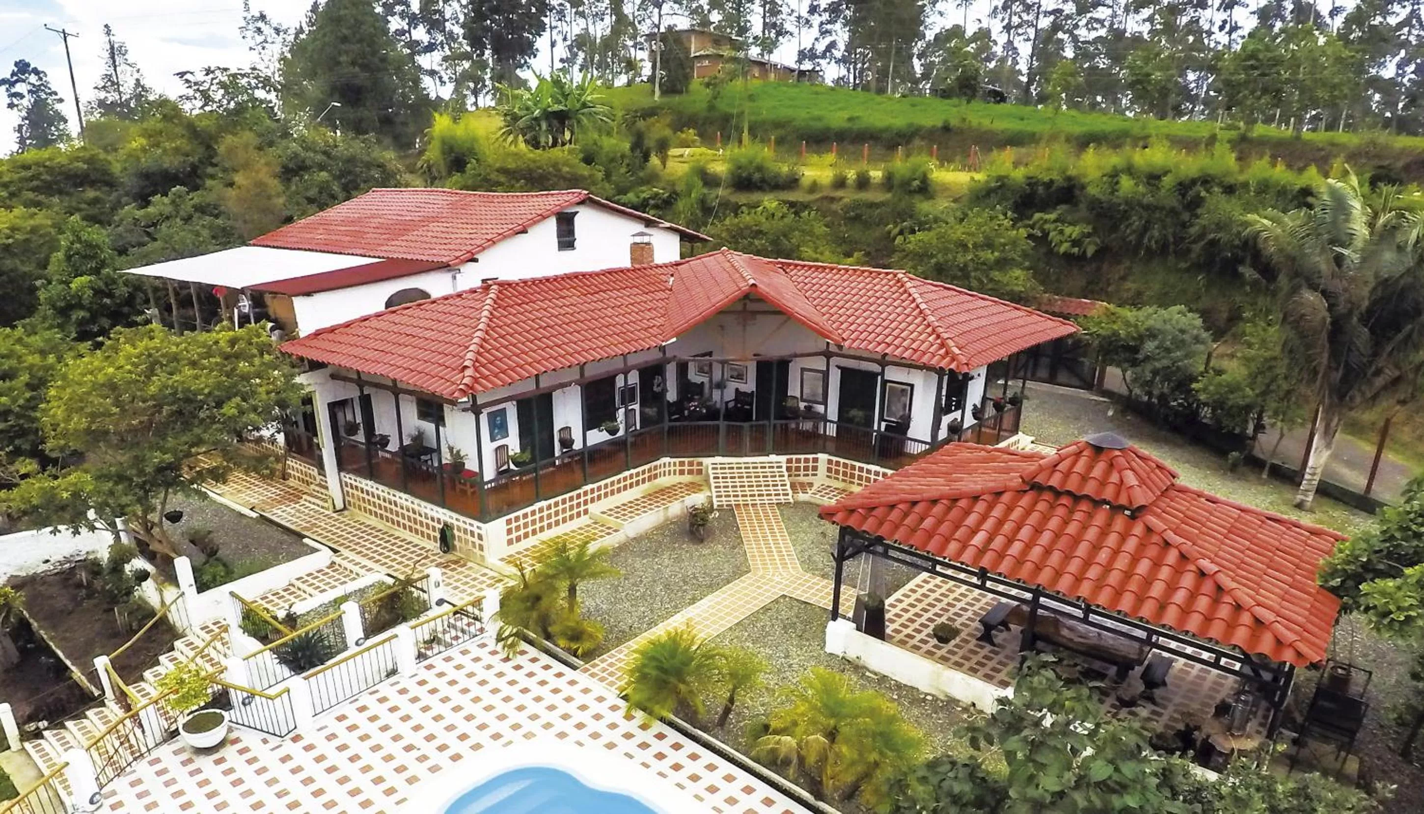 Facade/entrance, Bird's-eye View in Finca Campestre La Adelita B&B