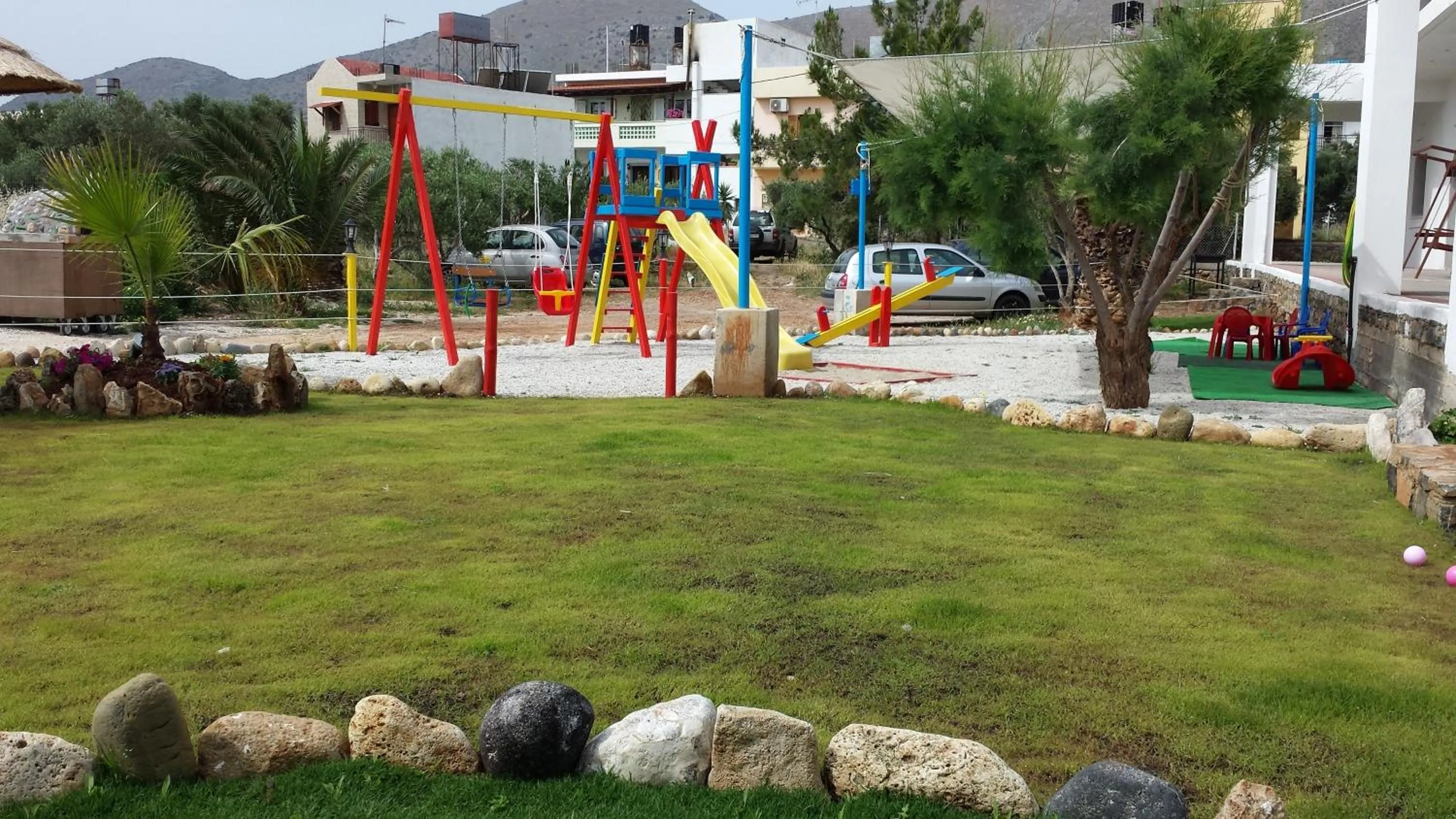 Children play ground in Elounda Sunrise Apartments